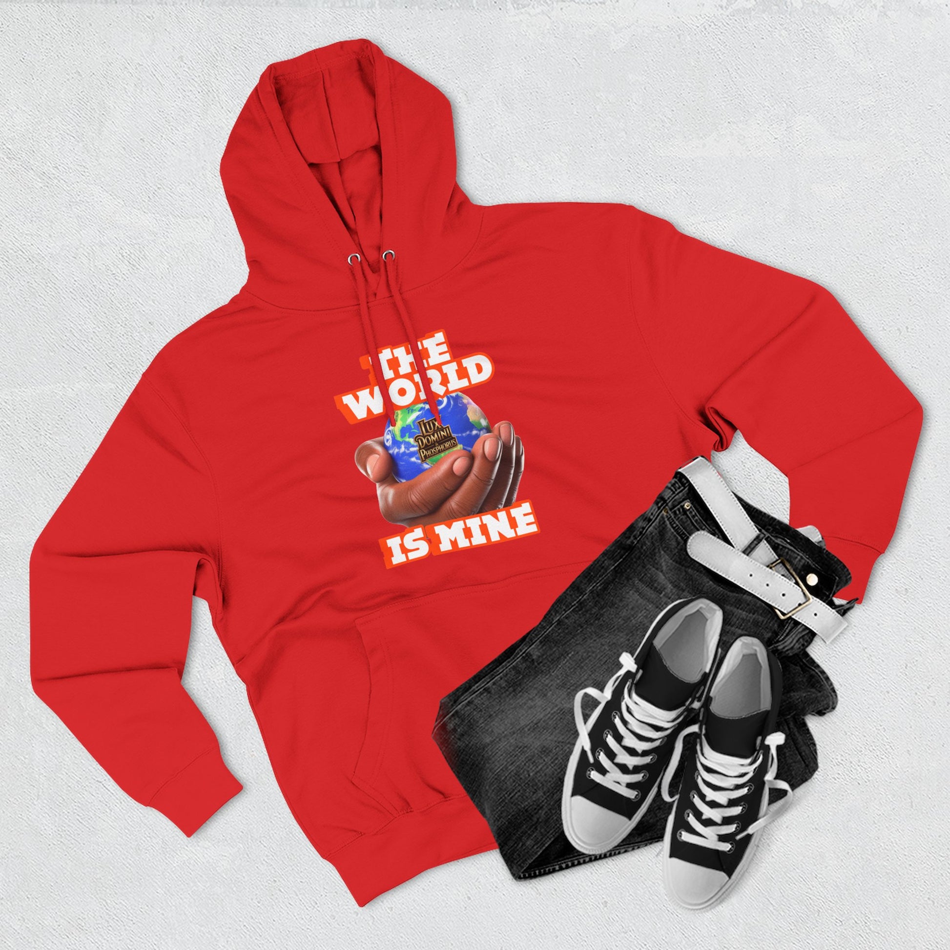 Hoodie - Lux Domini and Phosphorus The World Is Mine Design