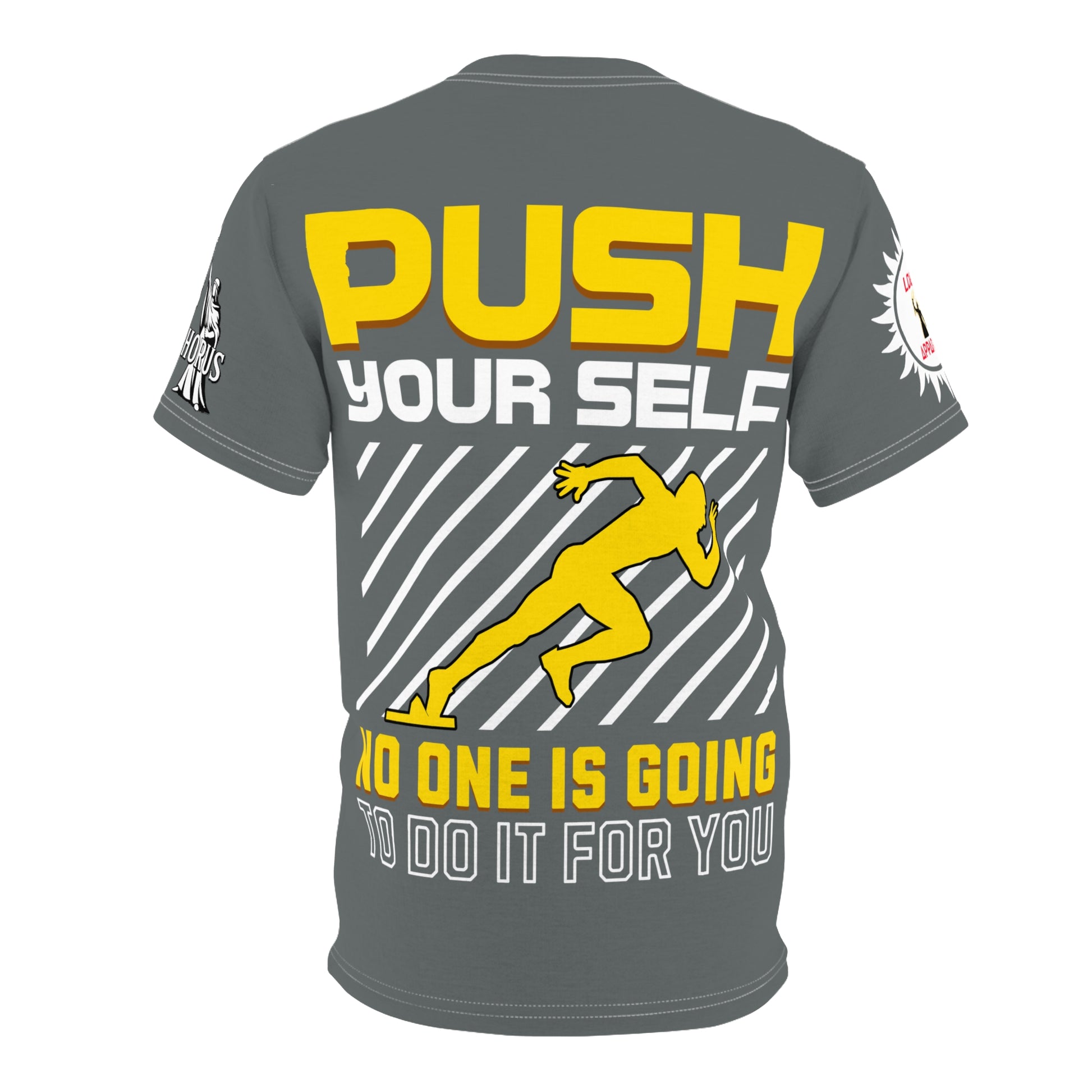 Push Yourself Graphic Tee LD&P APPAREL DESIGN Grey