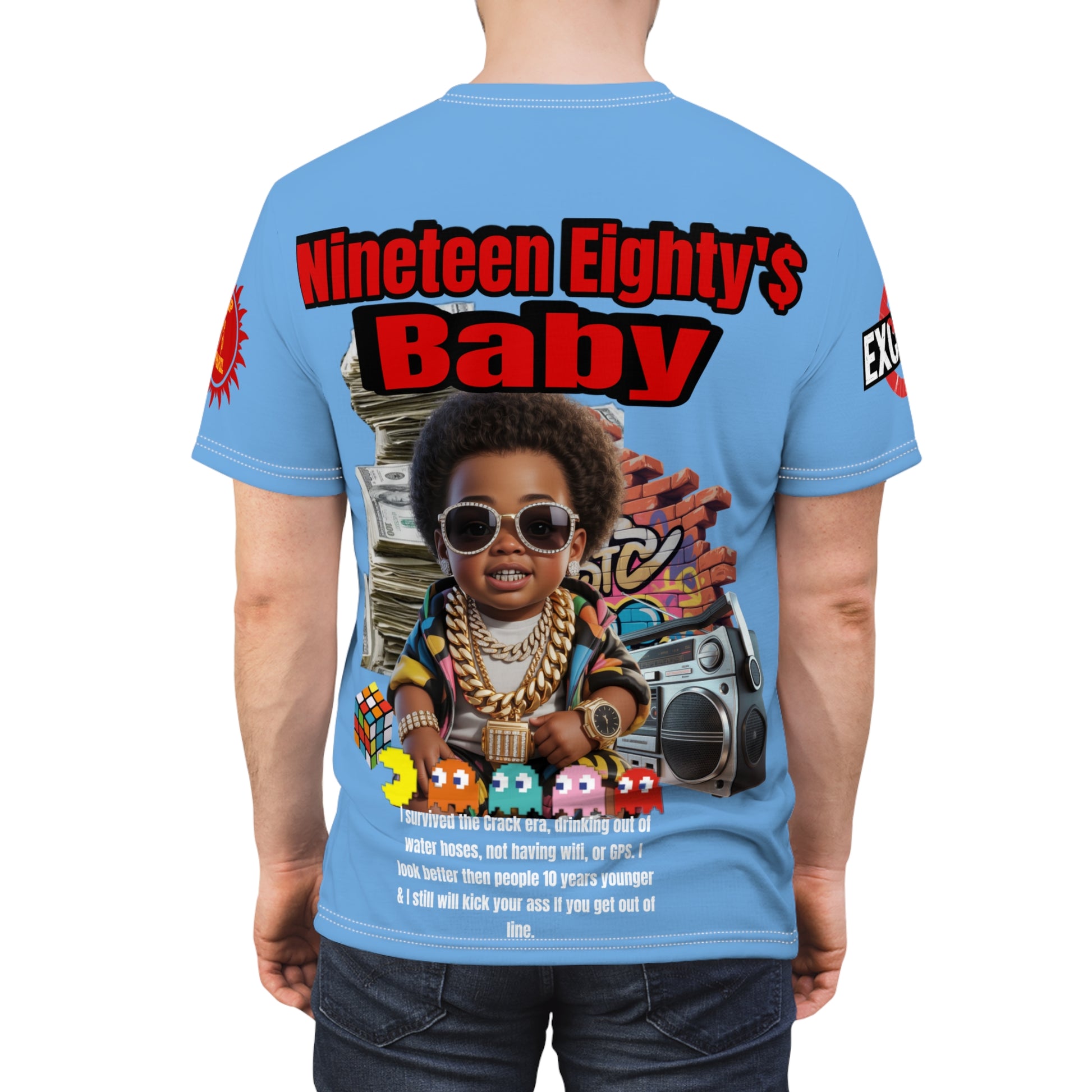 Nineteen Eighty's Baby Graphic Tee LD&P APPAREL Light Blue