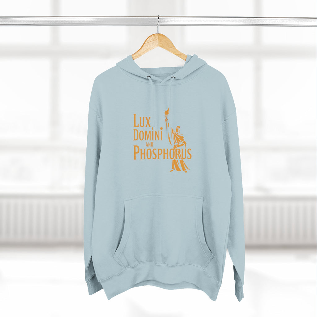 Fleece Hoodie Lux Domini and Phosphorus Apparel Design