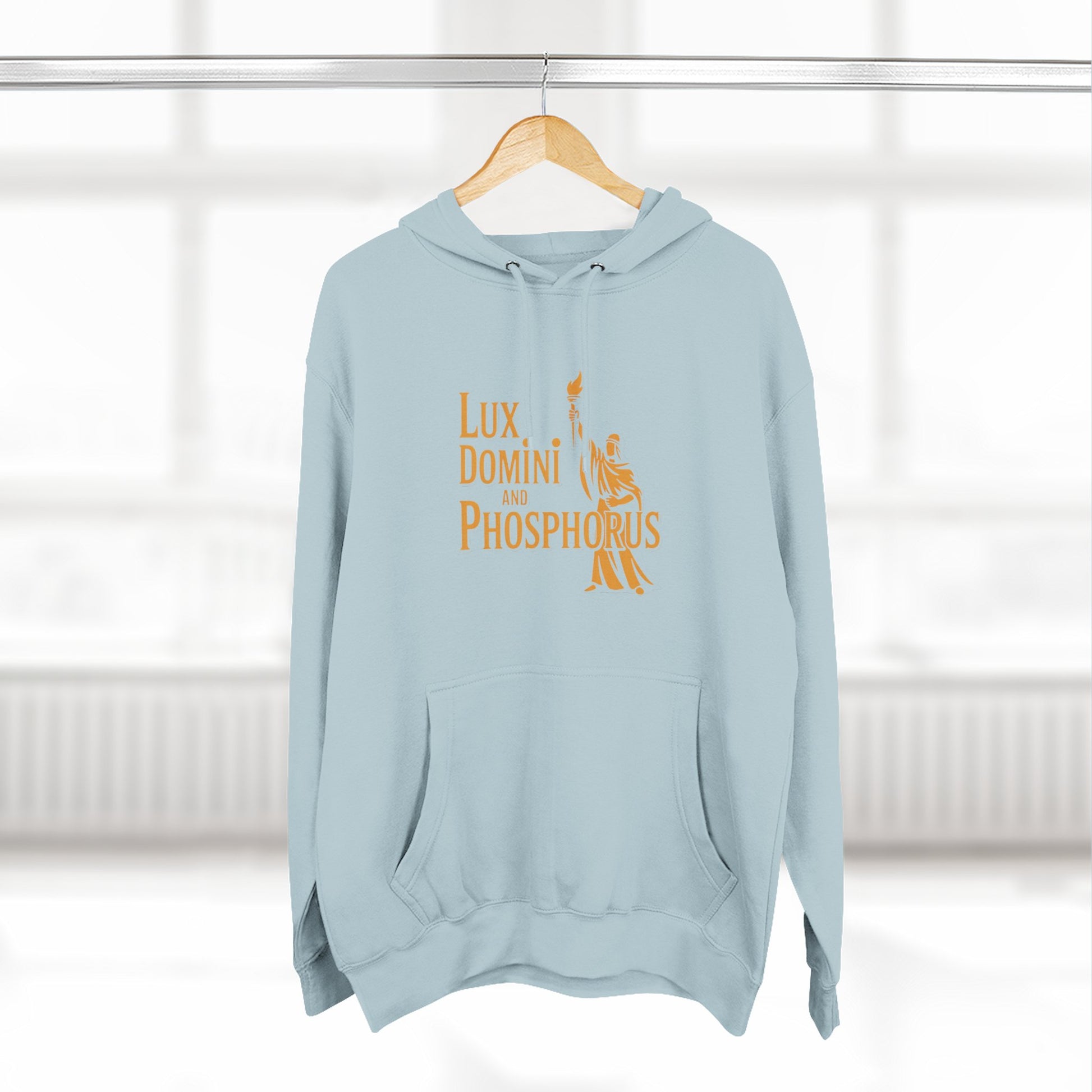Fleece Hoodie Lux Domini and Phosphorus Apparel Design