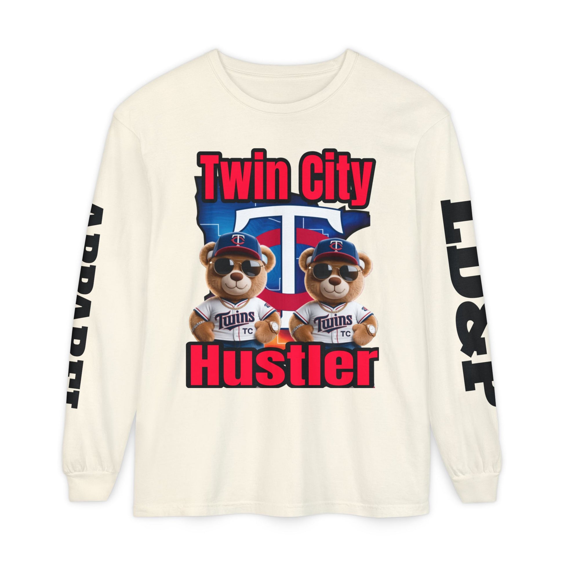 Twin City HUSTLER Long Sleeve T-Shirt - Bad Temper Design