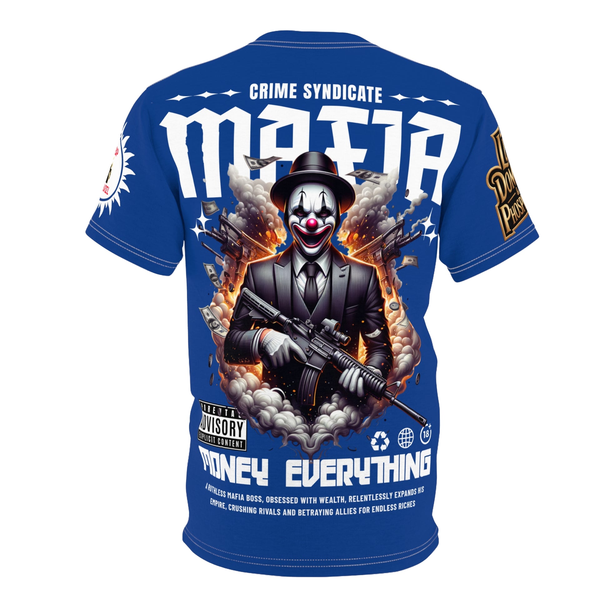 Mafia Crime Syndicate LD&P APPAREL Graphic Tee BLUE