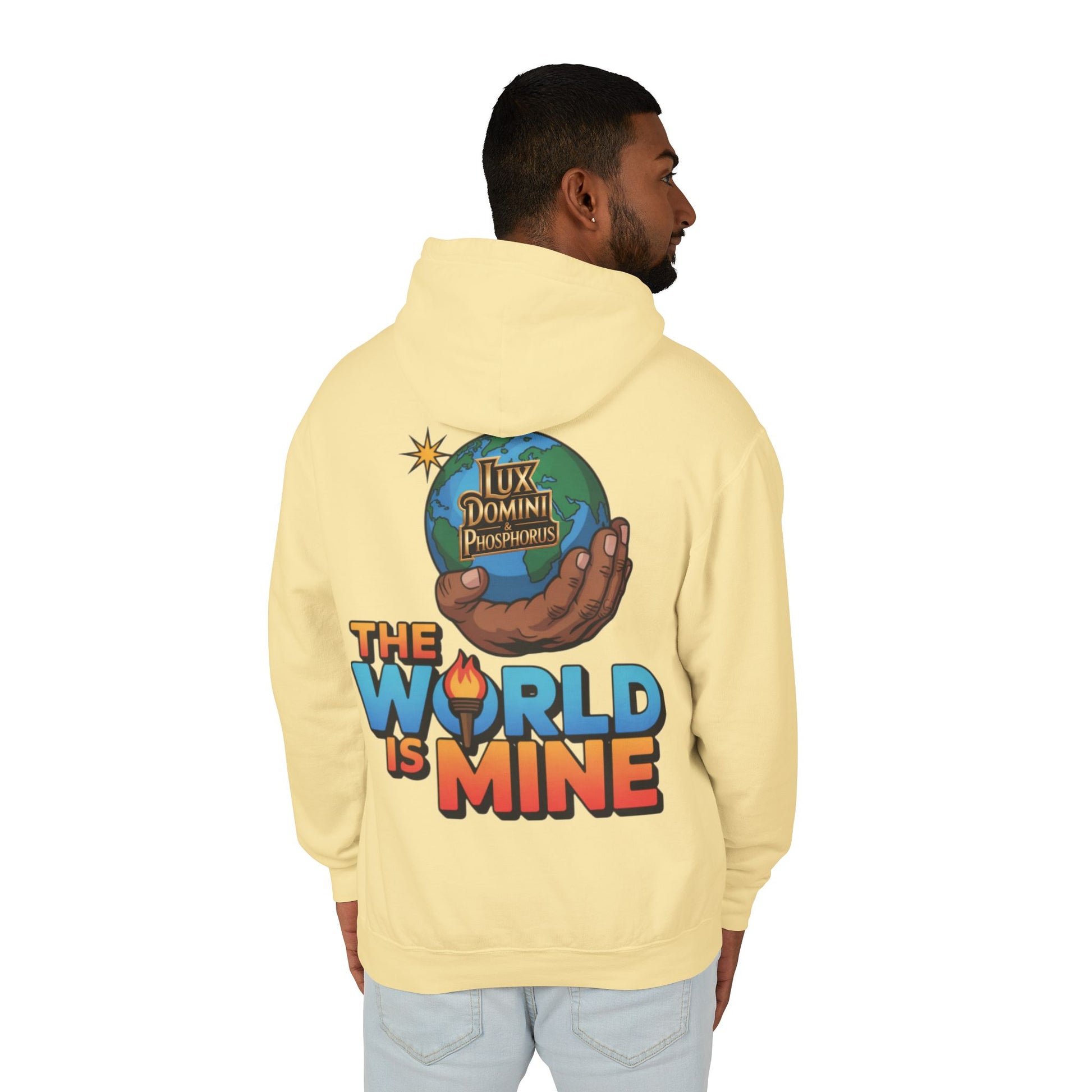 The World Is Mine Hooded Sweatshirt, Unisex Lightweight Pullover, King of the Jungle Sweatshirt, Animal Lover Gift, Cool Casual Wear
