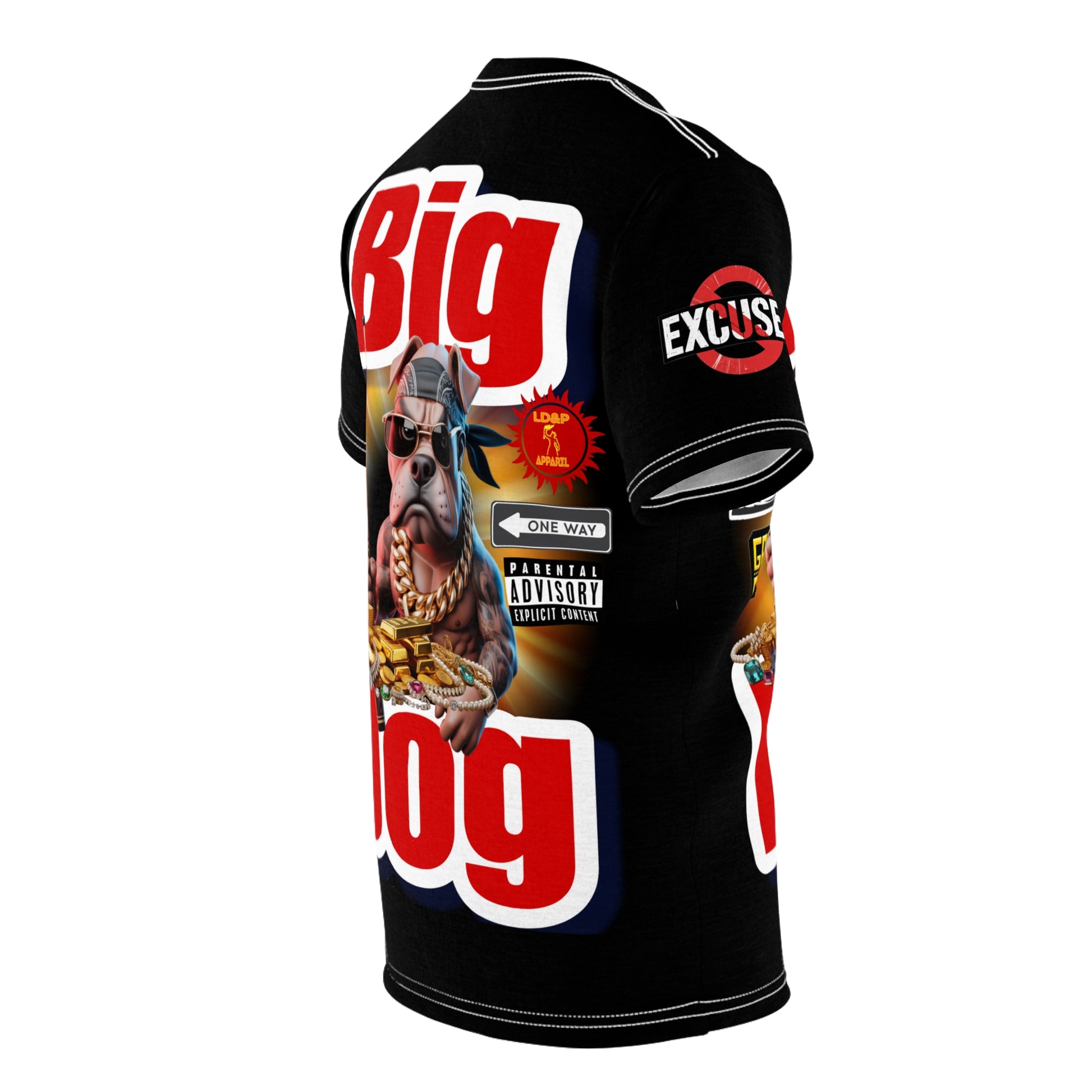 Big Dog Graphic Tee LD&P APPAREL Black