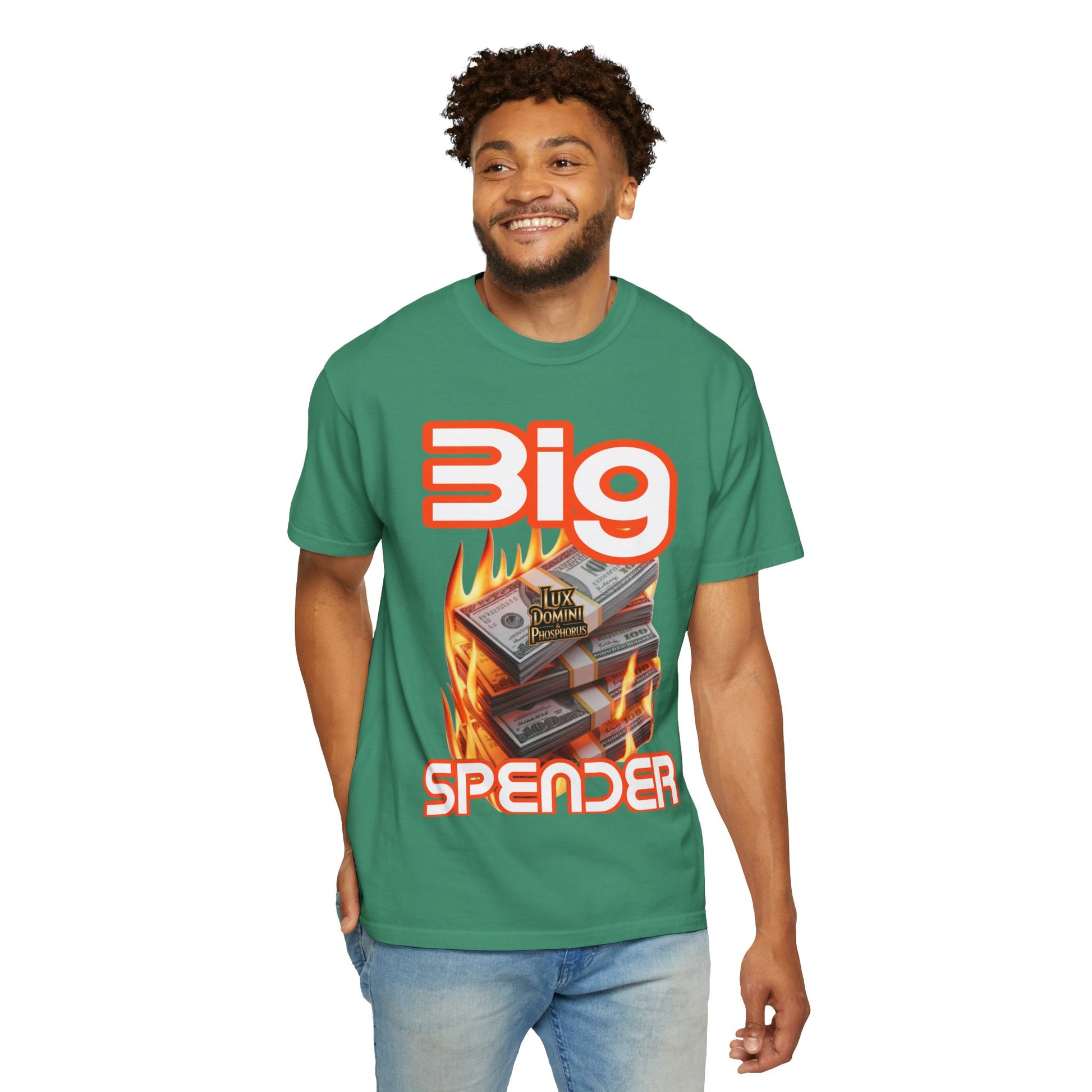 T-Shirt Big Spender Text Unisex Garment-Dyed Tee