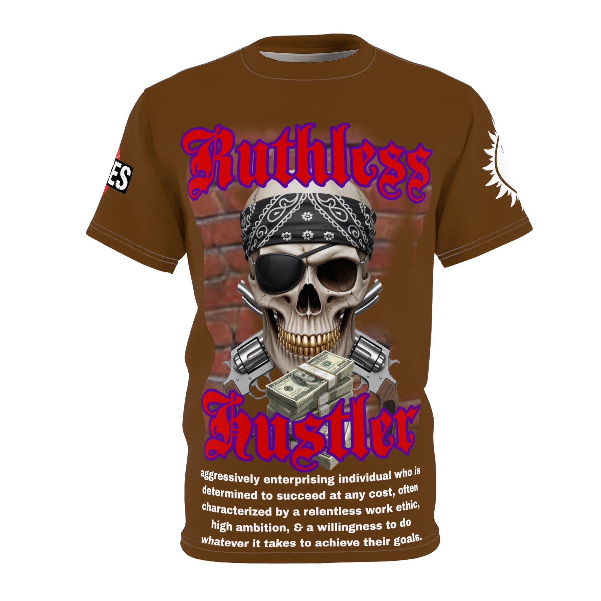 Ruthless Hustler Tee LD&P APPAREL Brown