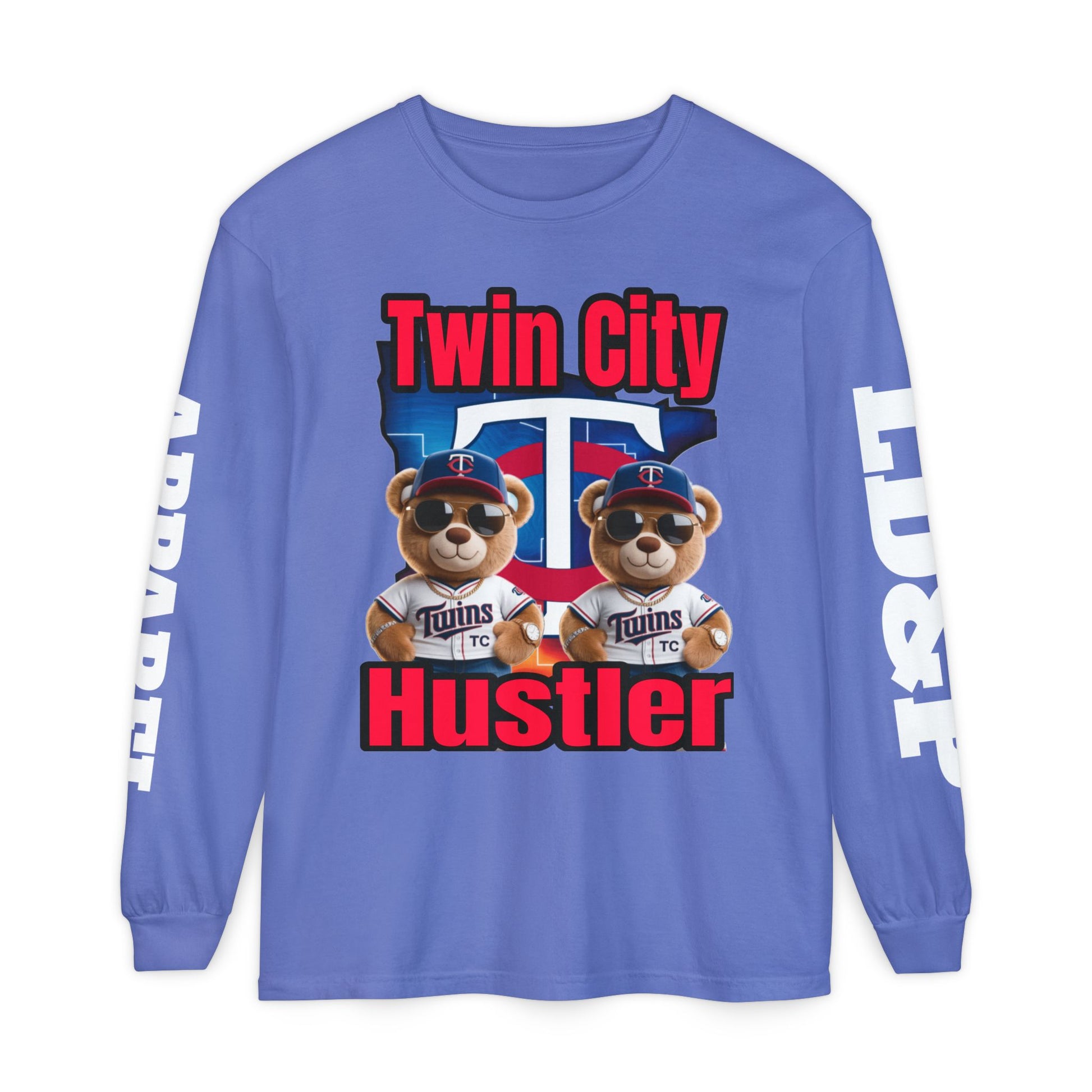 Twin City HUSTLER Long Sleeve T-Shirt - LD&P Apparel Design #2