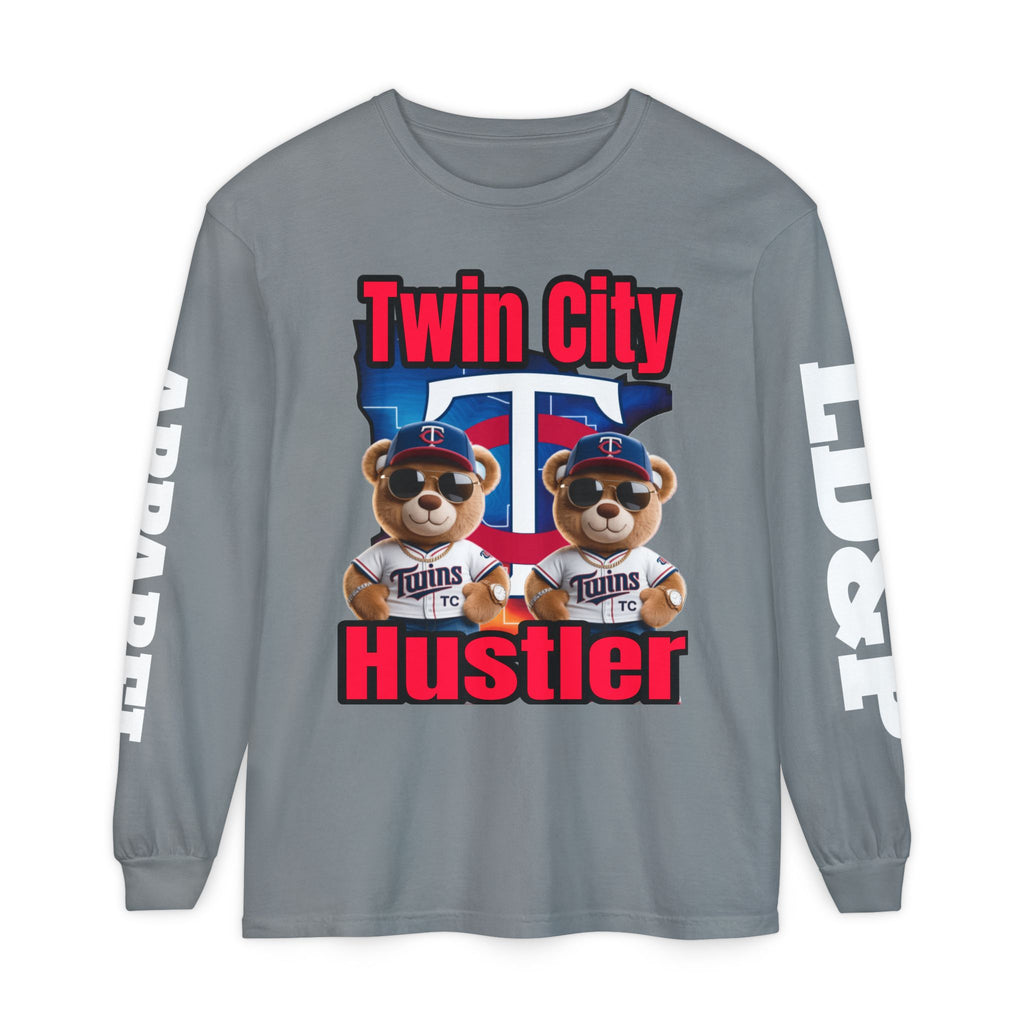 Twin City HUSTLER Long Sleeve T-Shirt - LD&P Apparel Design #2