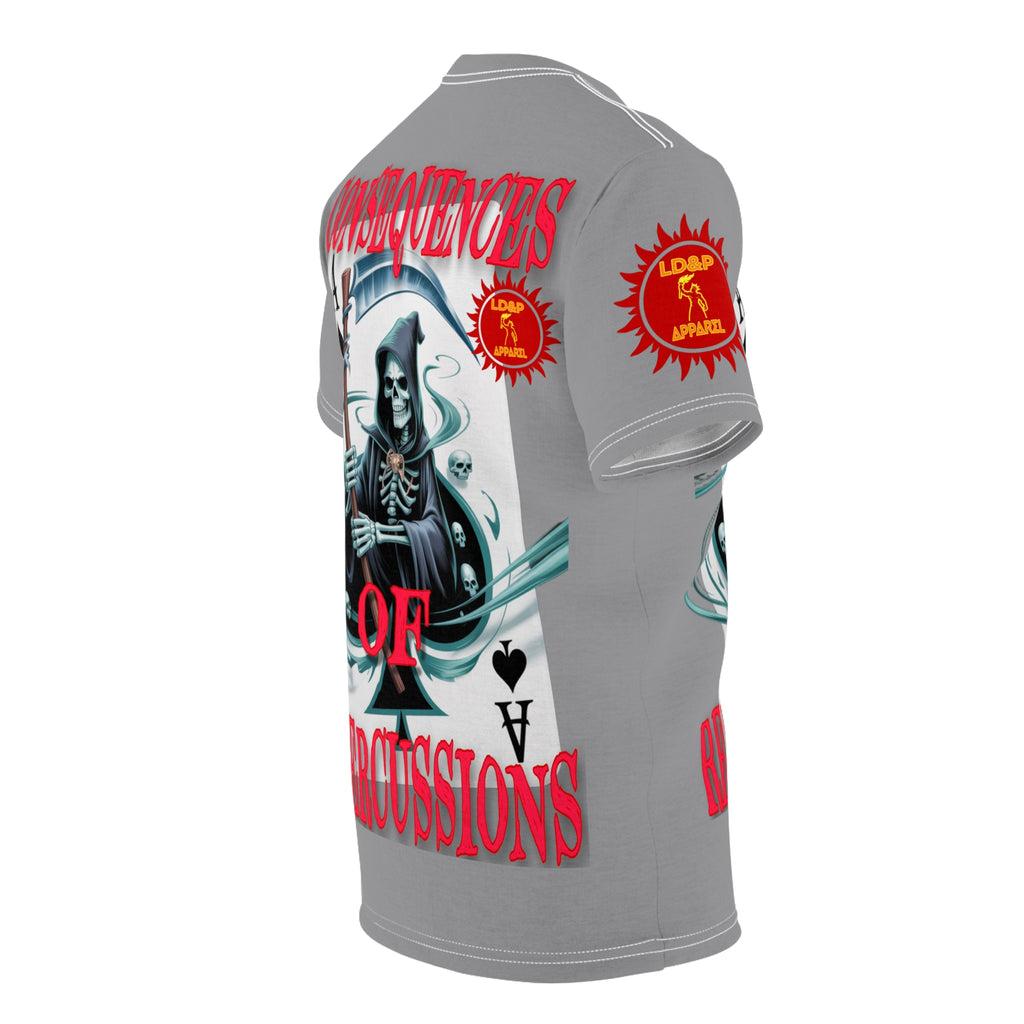 Consequences of Repercussions Graphic Shirt LD&P APPAREL Grey