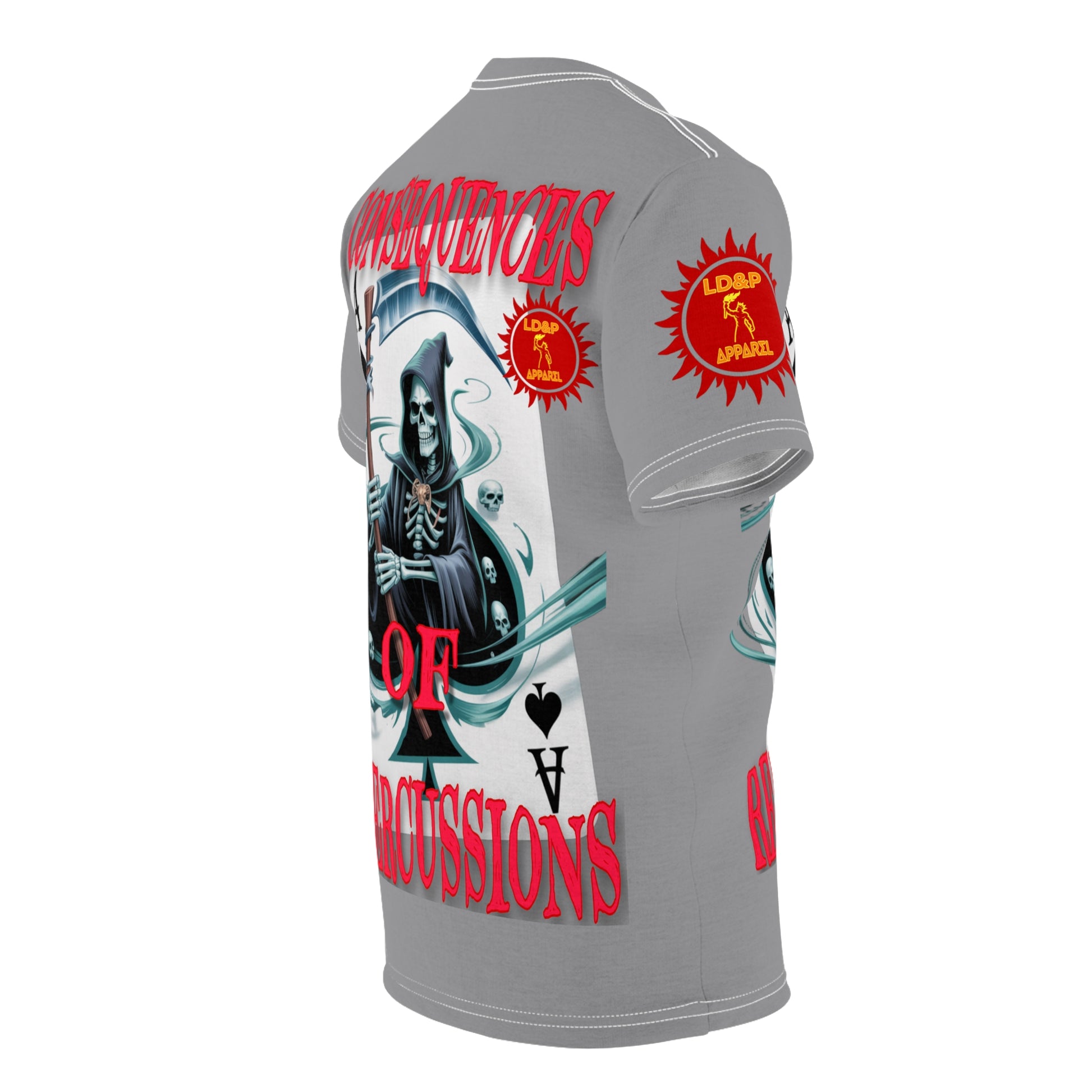 Consequences of Repercussions Graphic Shirt LD&P APPAREL Grey