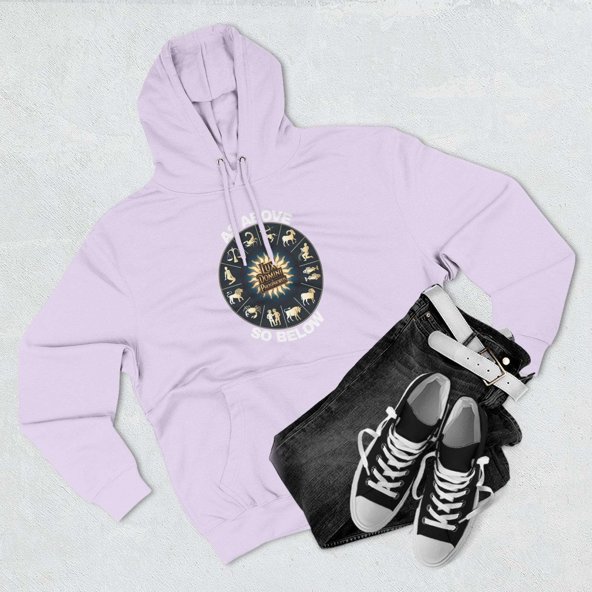 Fleece Hoodie - Lux Domini and Phosphorus Design - Above So Below