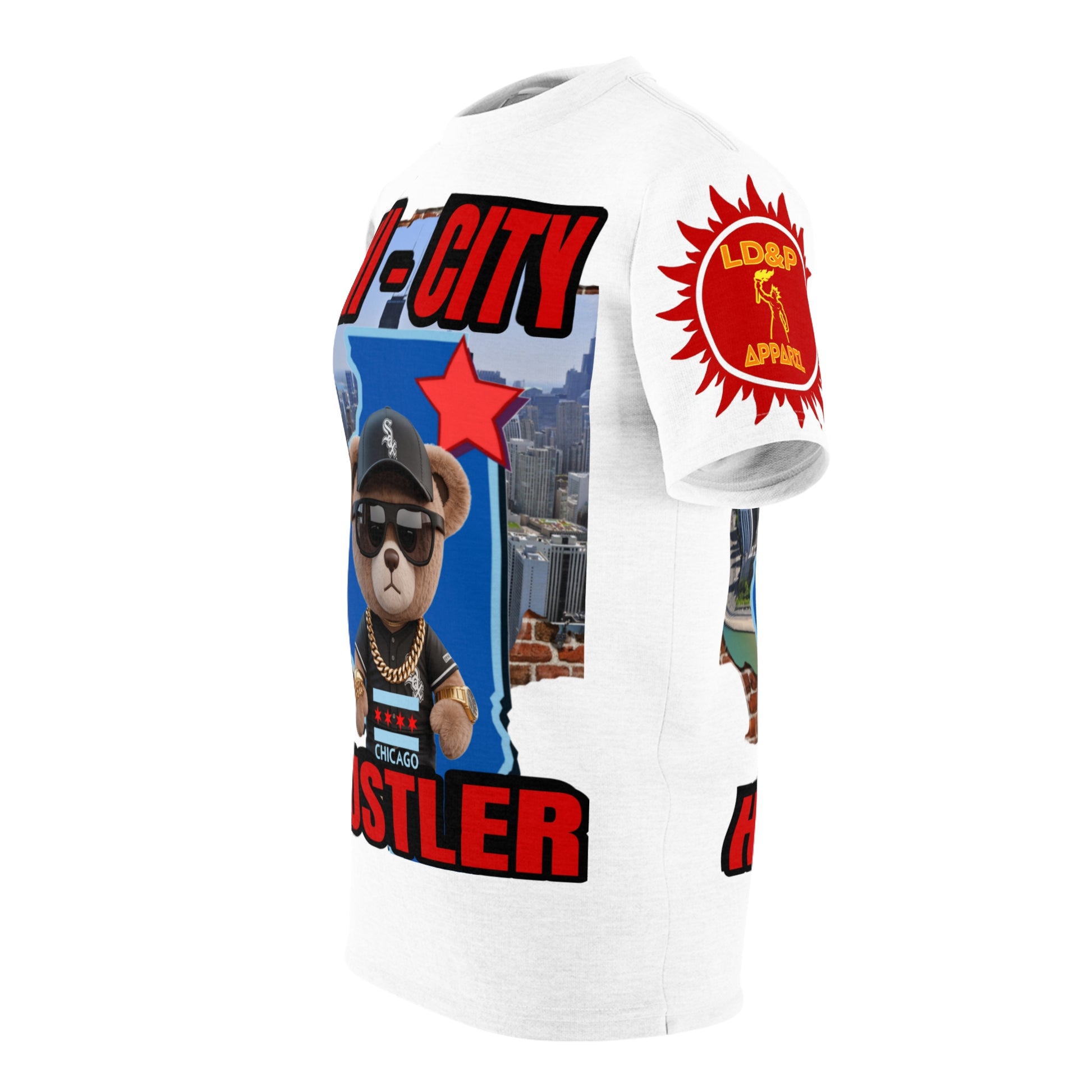 Chi-City Hustler Cut & Sew Tee — LD&P Apparel white
