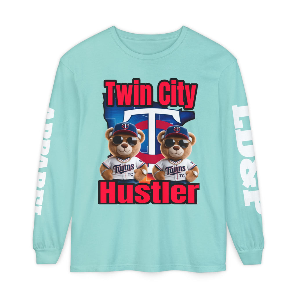 Twin City HUSTLER Long Sleeve T-Shirt - LD&P Apparel Design #2