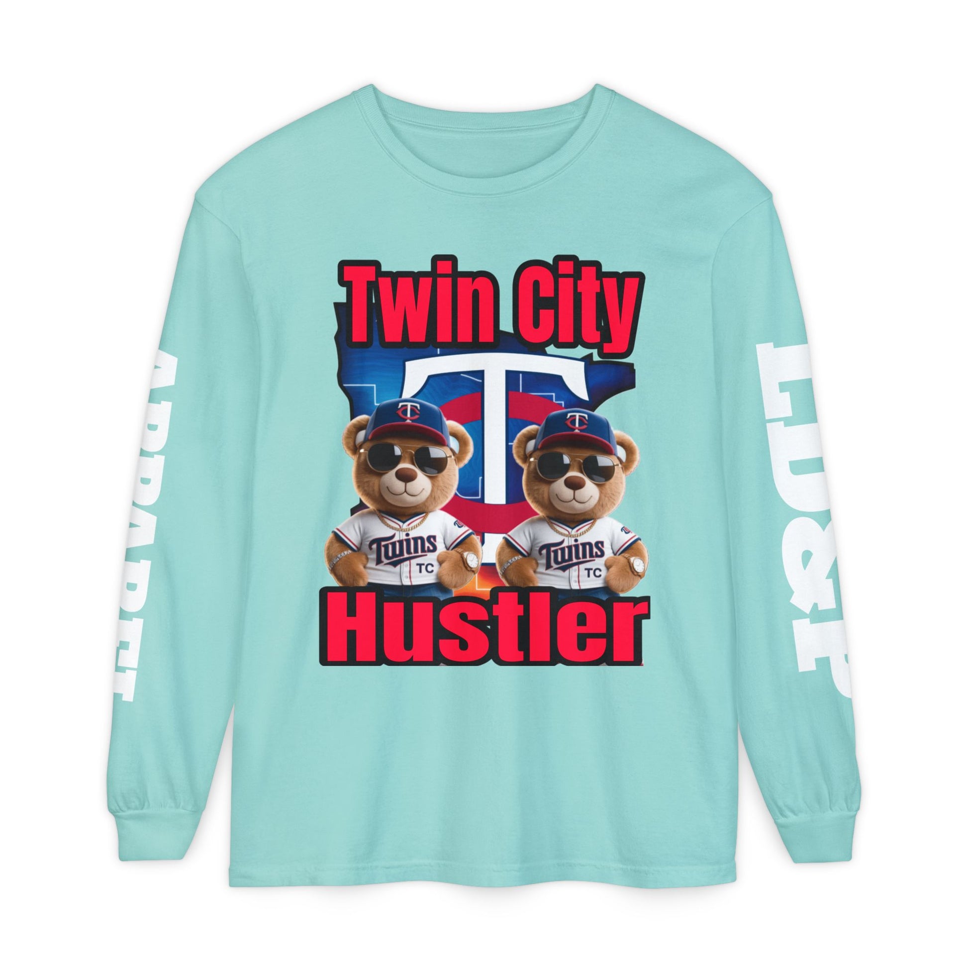 Twin City HUSTLER Long Sleeve T-Shirt - LD&P Apparel Design #2