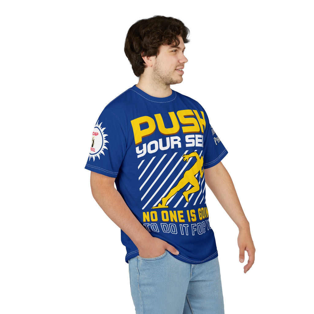 Push Yourself Graphic Tee LD&P APPAREL DESIGN Blue