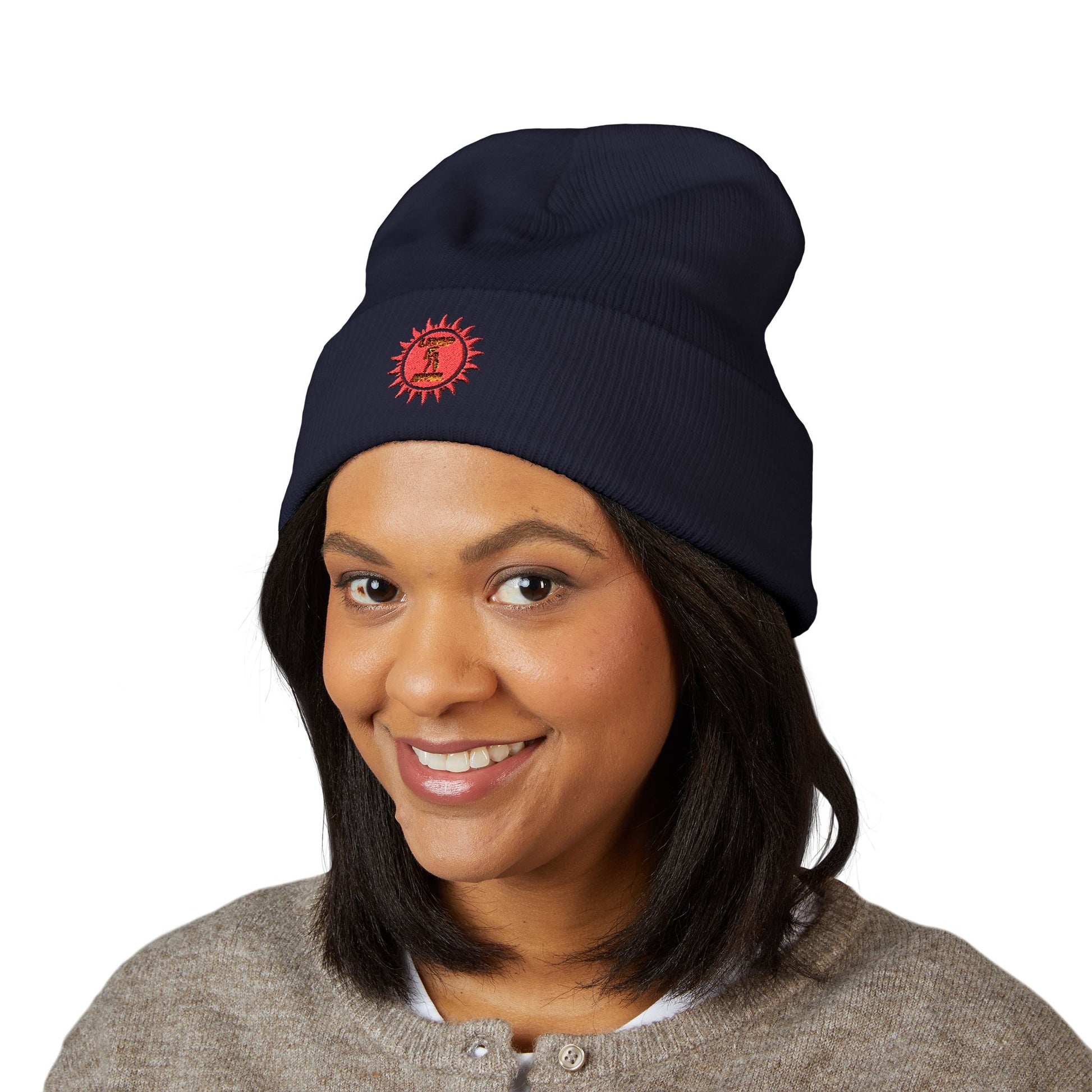 Embroidered Classic Cuffed Beanie - Cozy Winter Accessory LD&P APPAREL DESIGN