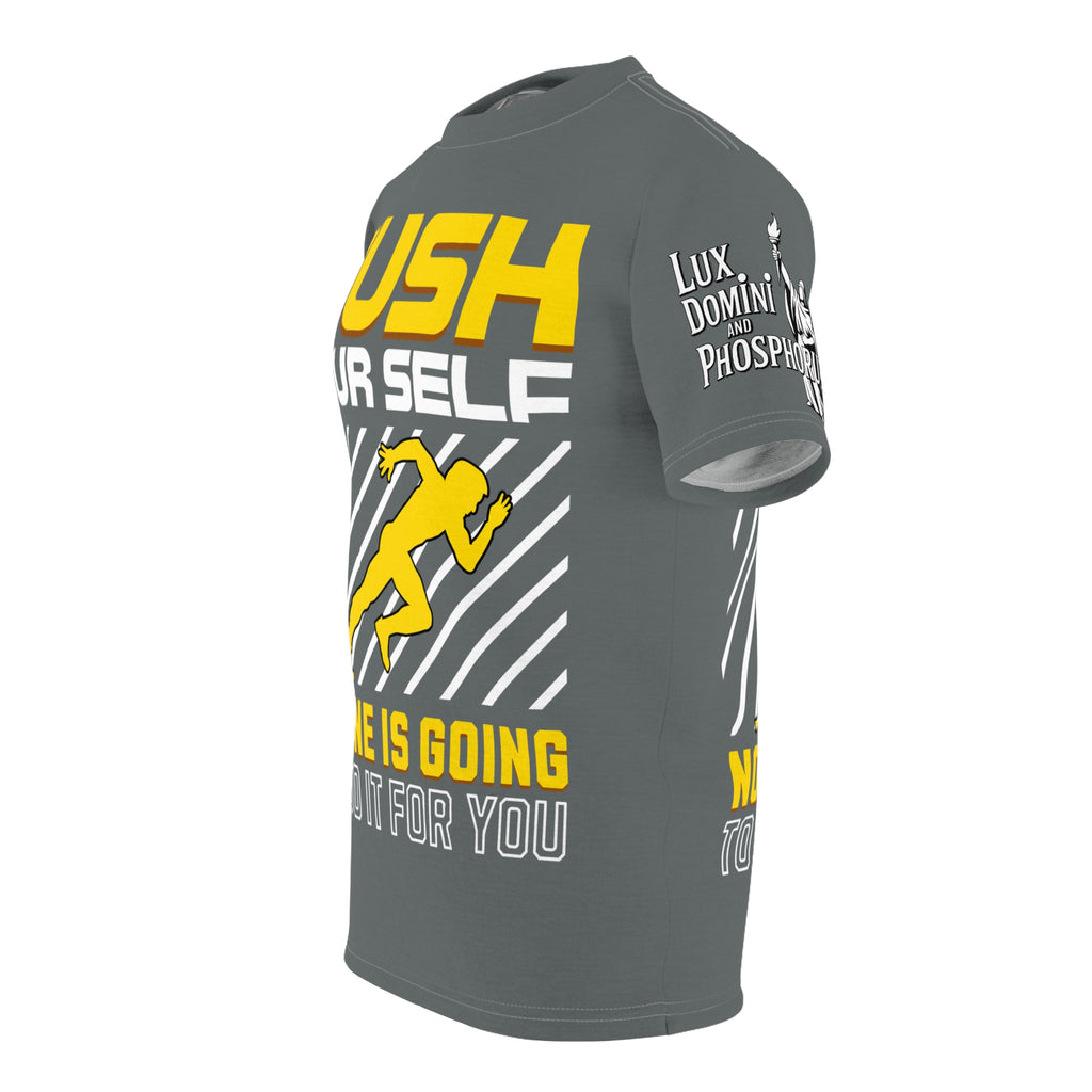 Push Yourself Graphic Tee LD&P APPAREL DESIGN Grey