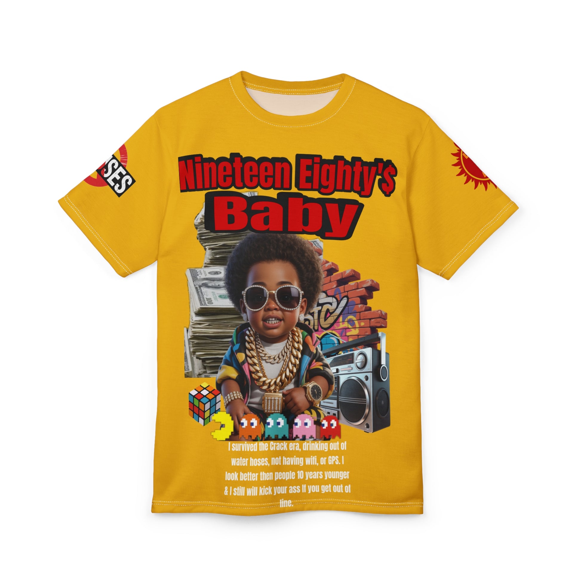 Nineteen Eighty's Baby Graphic Tee LD&P APPAREL Yellow