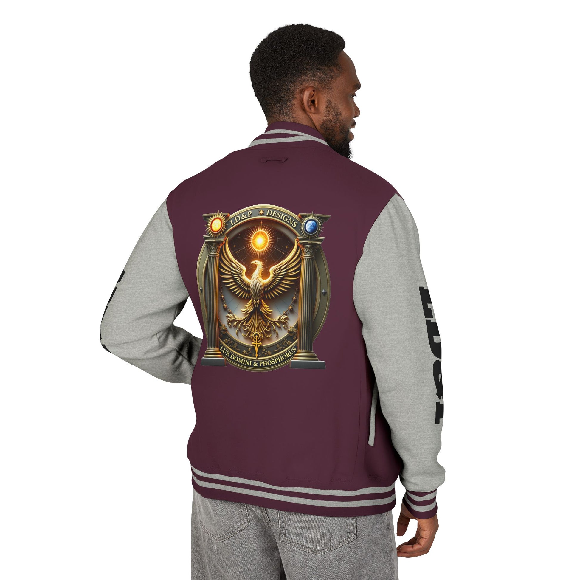 Letterman Jacket LD&P APPAREL Logo Design