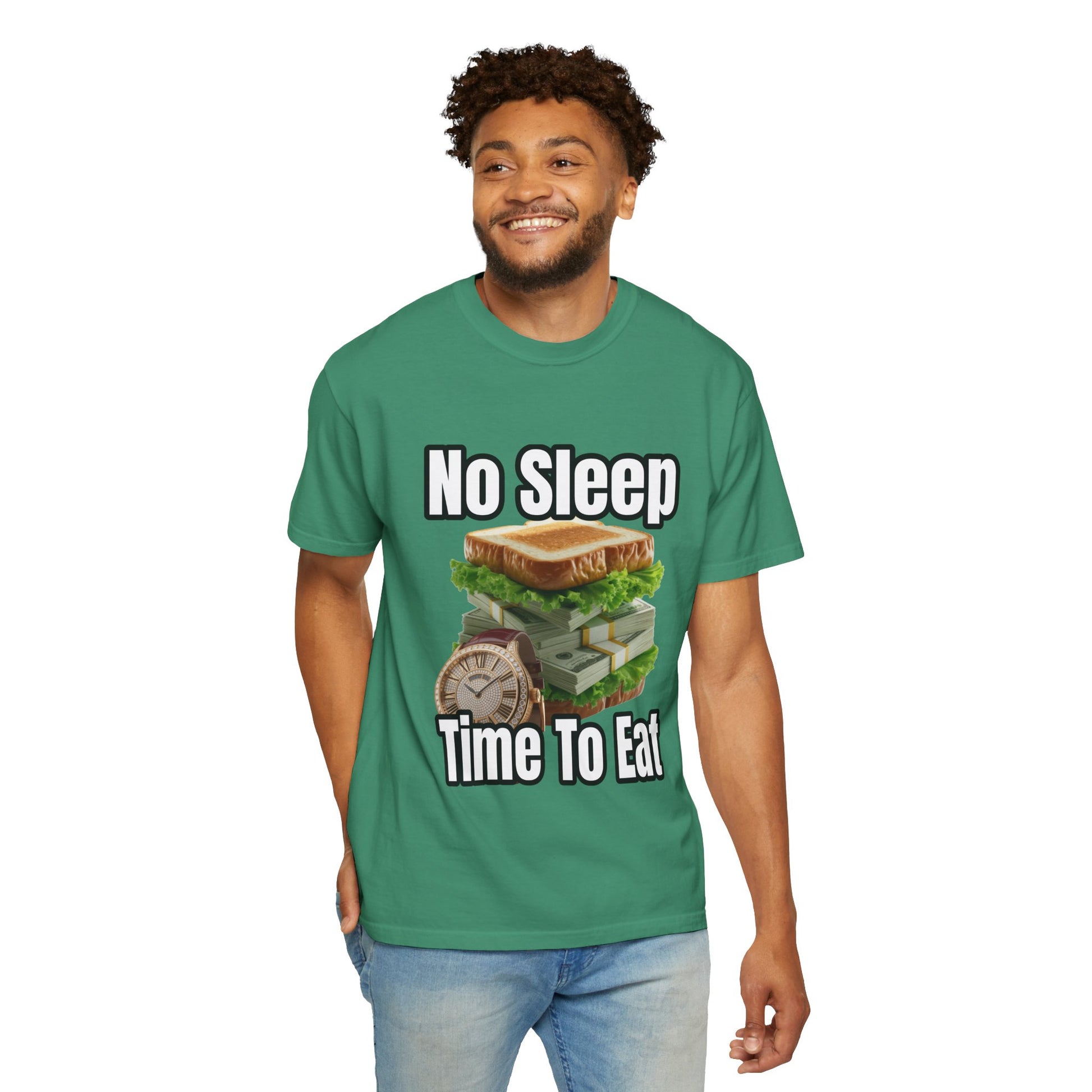 Garment-Dyed T-shirt - No Sleep, Time to Eat