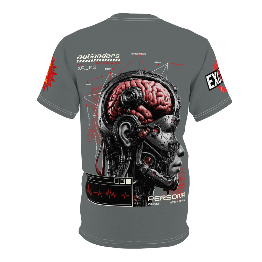 Persona Sci‑Fi Graphic Tee Shirt LD&P APPAREL Grey
