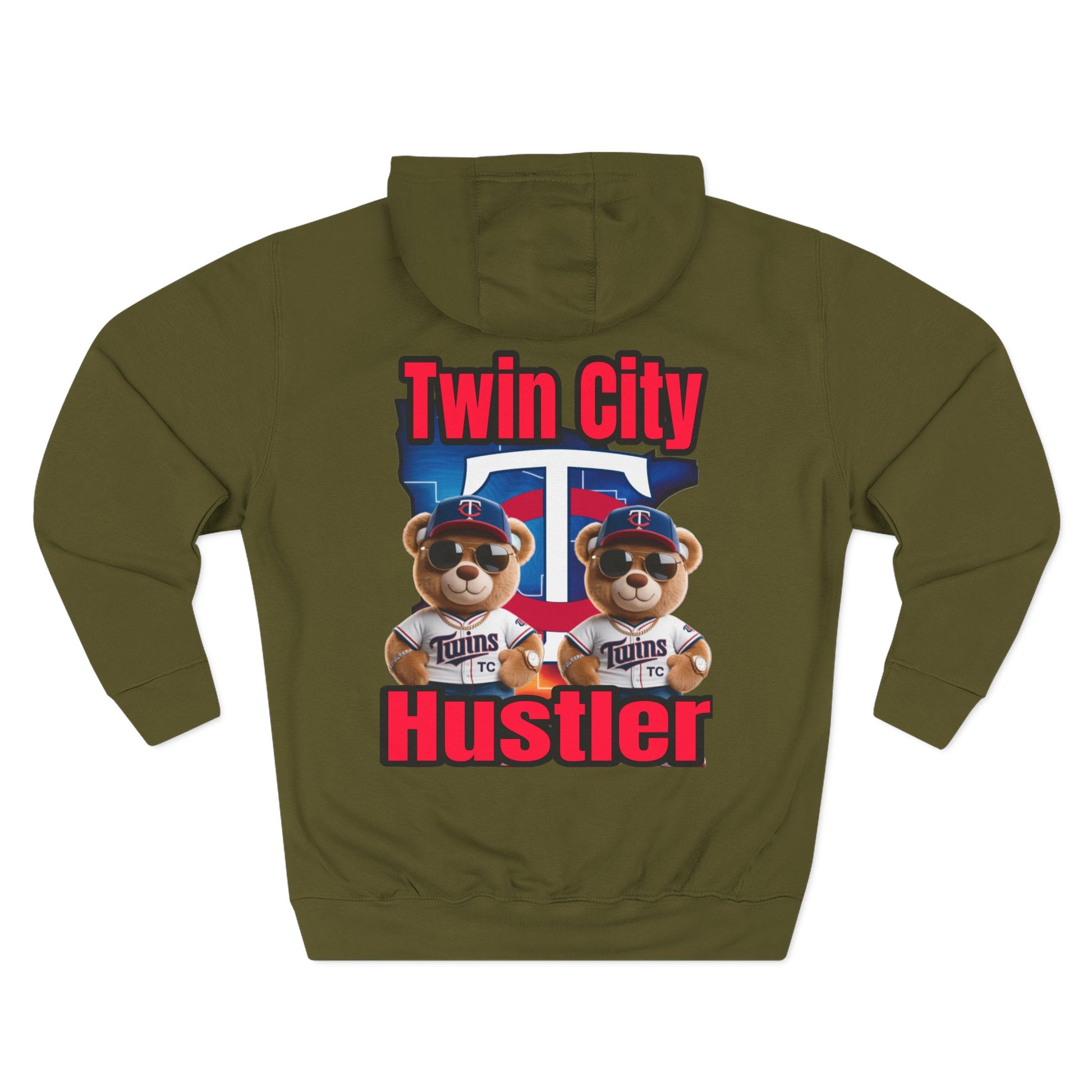 Fleece Hoodie Twin City HUSTLER Design