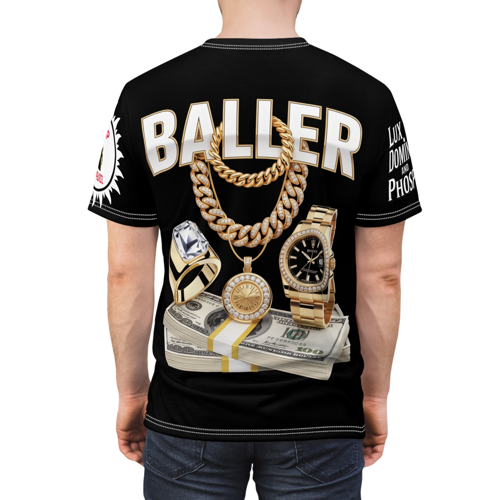 Baller  Unisex Tee - Lux Domini and Phosphorus LD&P Apparel Design black