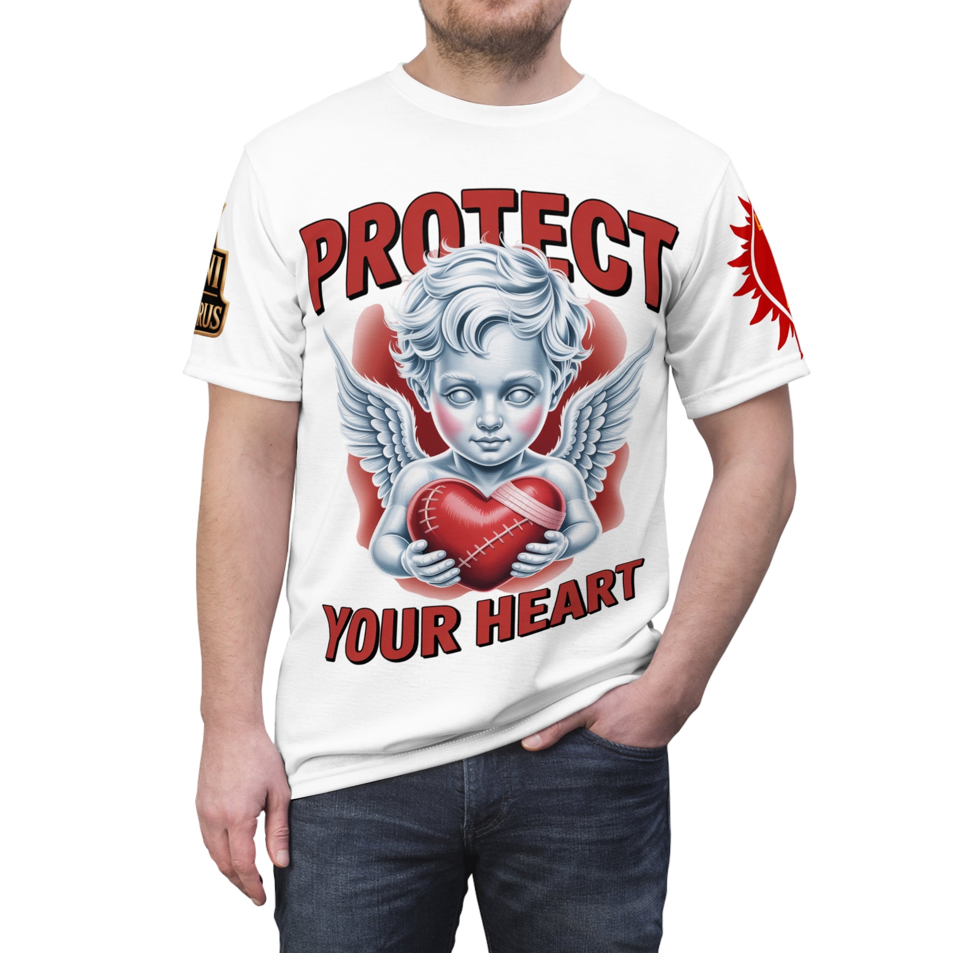 White Unisex Tee - 'protect your heart' LD&P Apparel Design