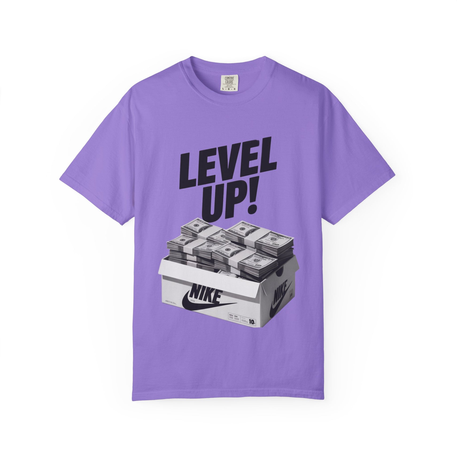 Garment-Dyed T-shirt Level Up Design