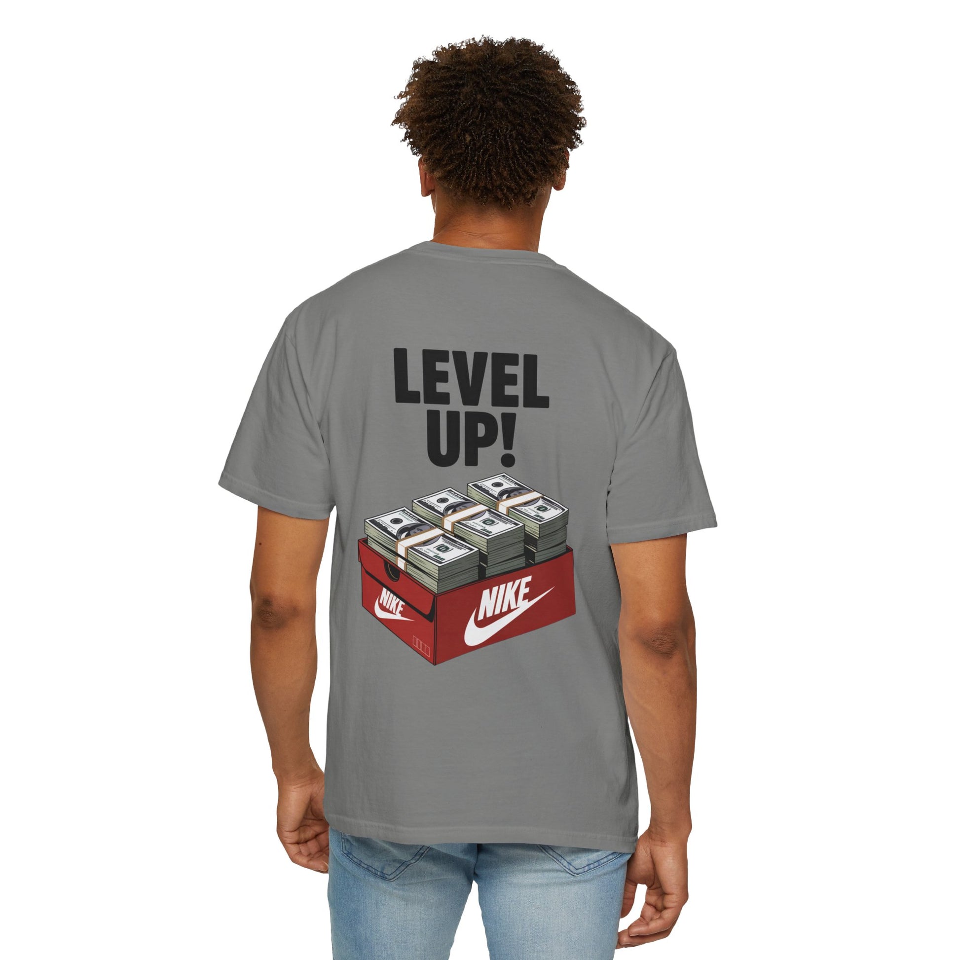 Garment-Dyed T-shirt Level Up Design