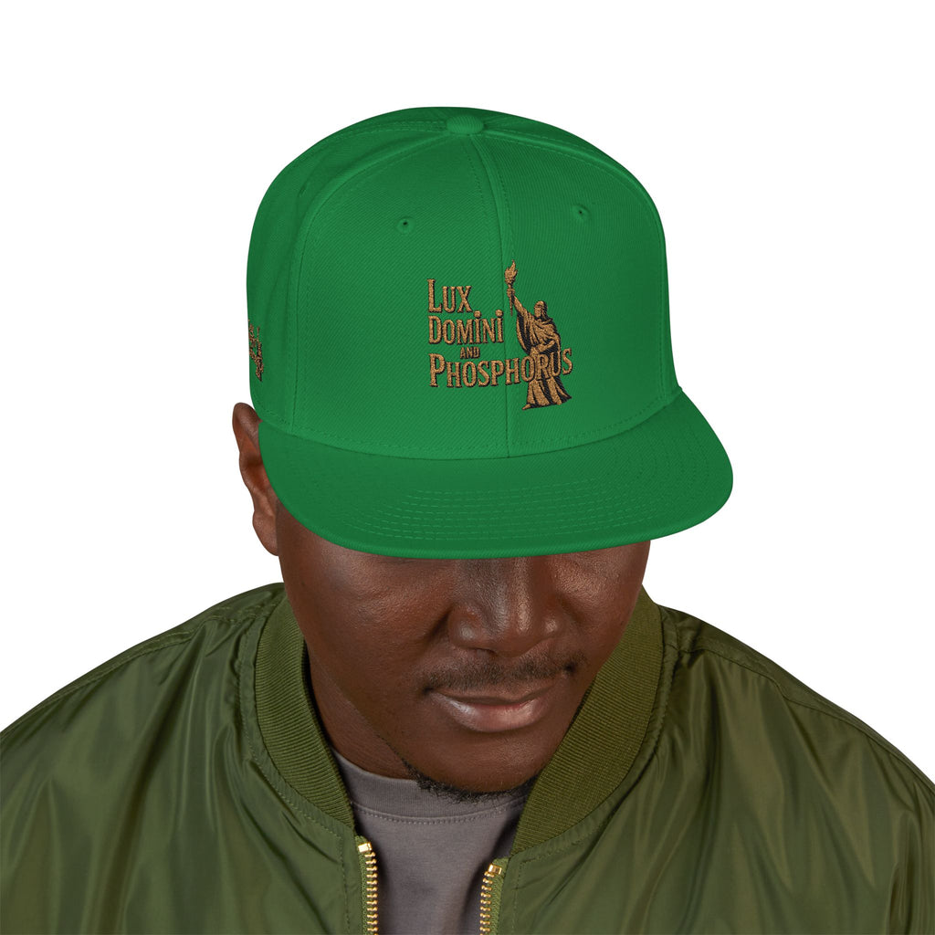 Snapback Cap - LUX DOMINI AND PHOSPHORUS Embroidered Hat