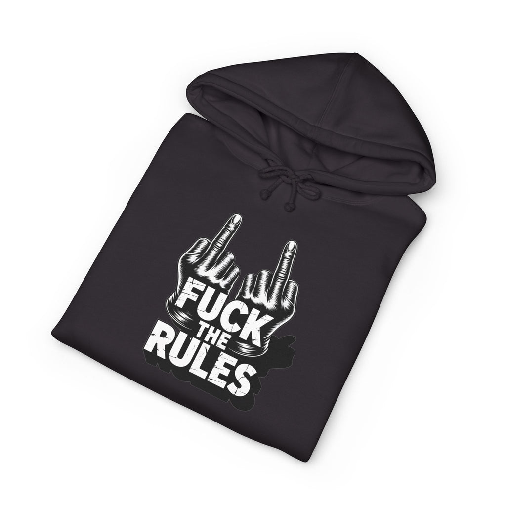 Hooded Sweatshirt - 'Fuck The Rules' Bold Graphic Design
