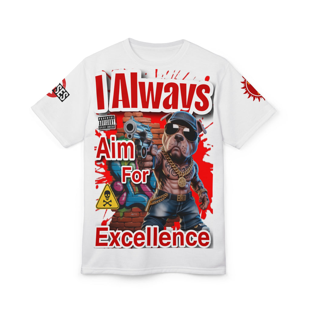 I Always Aim For Excellence LD&P APPAREL GRAPHIC Tee White