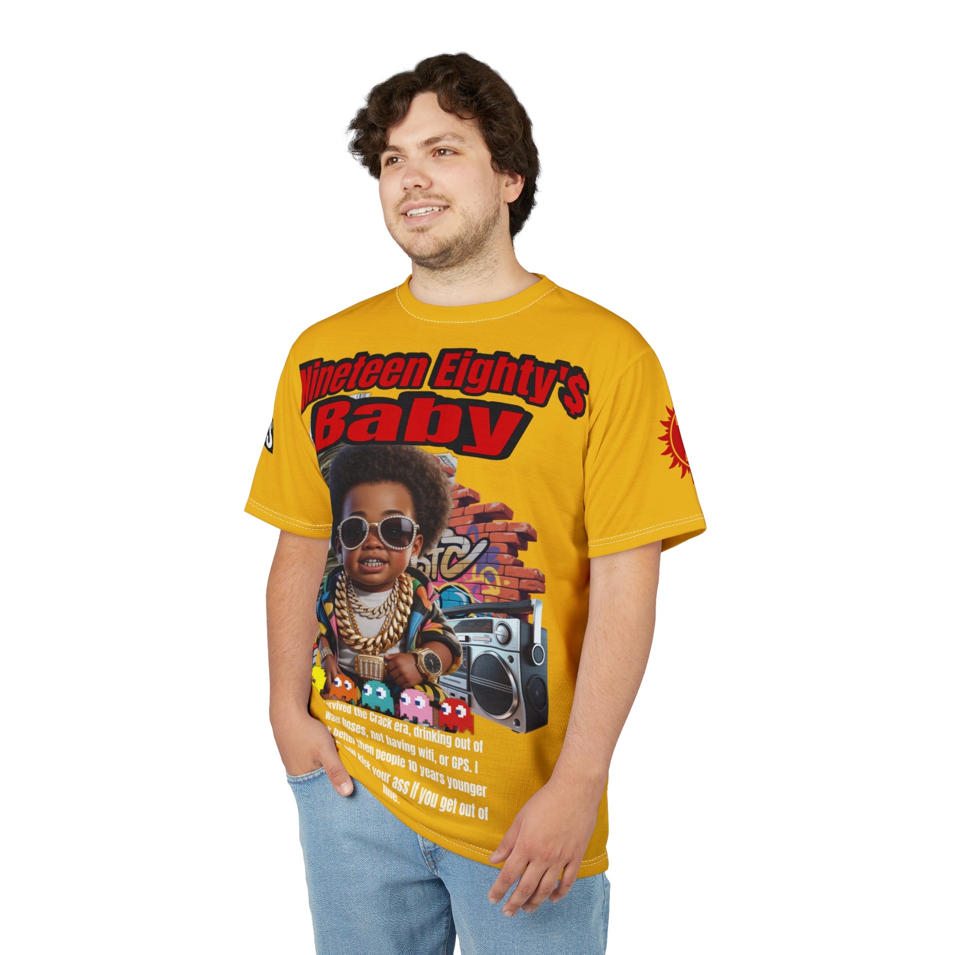 Nineteen Eighty's Baby Graphic Tee LD&P APPAREL Yellow