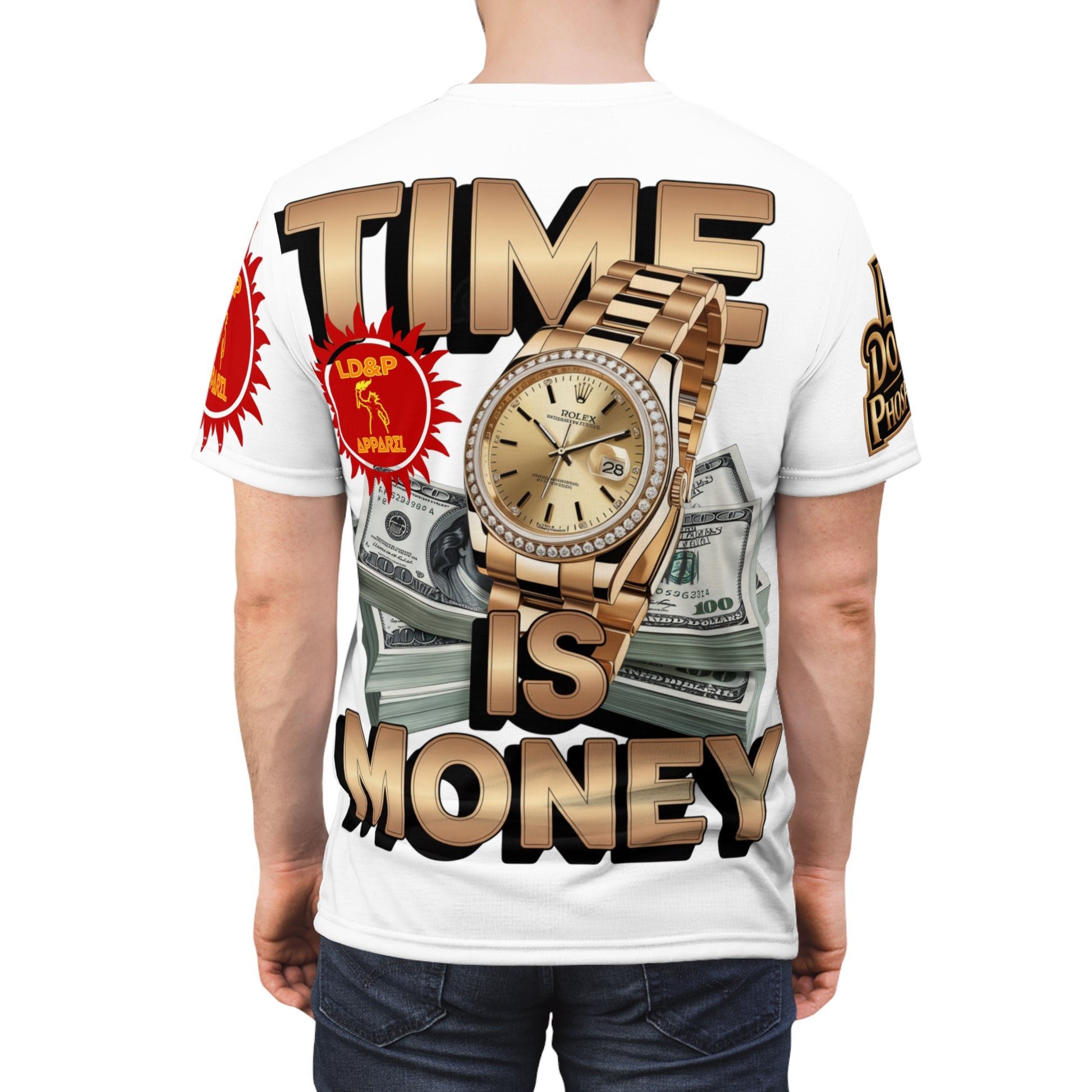 Time Is Money Unisex Tee - LD&P Apparel Design white