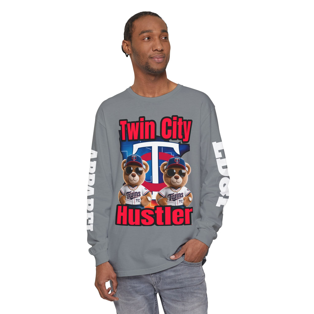 Twin City HUSTLER Long Sleeve T-Shirt - LD&P Apparel Design #2