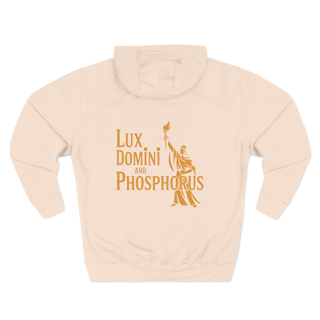 Fleece Hoodie Lux Domini and Phosphorus Apparel Design