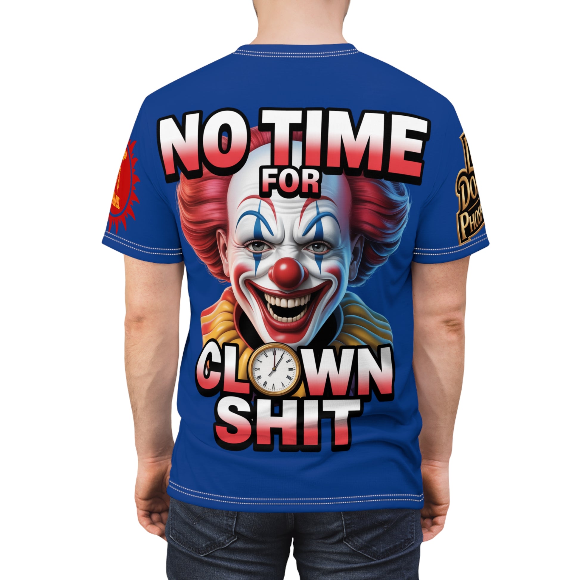 No Time For Clowns Unisex Tee Blue