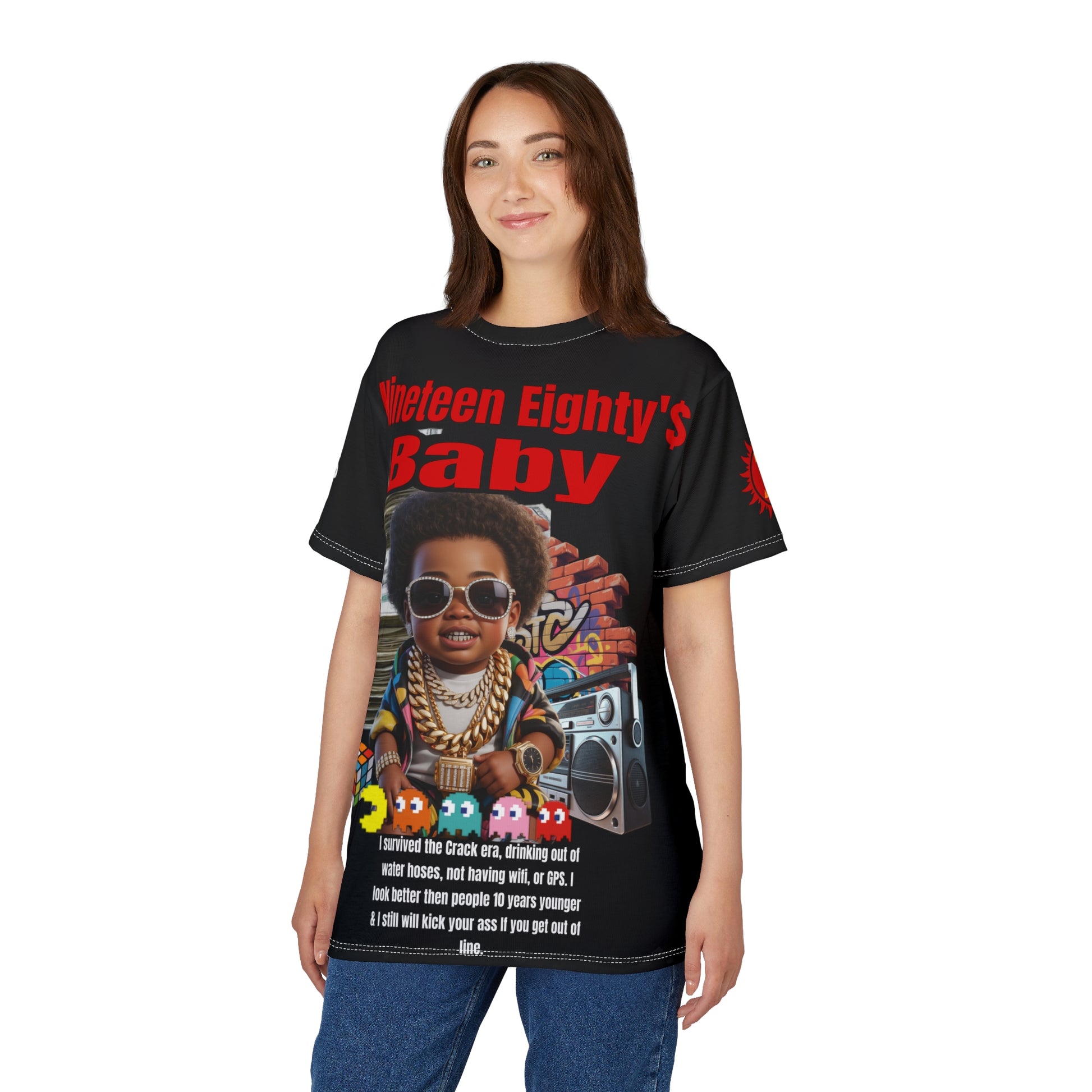 Nineteen Eighty's Baby Graphic Tee LD&P APPAREL Black
