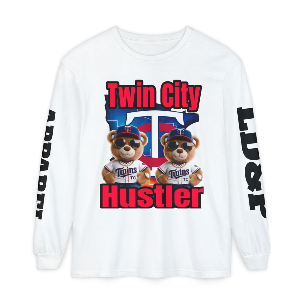 Twin City HUSTLER Long Sleeve T-Shirt - LD&P Apparel Design #2
