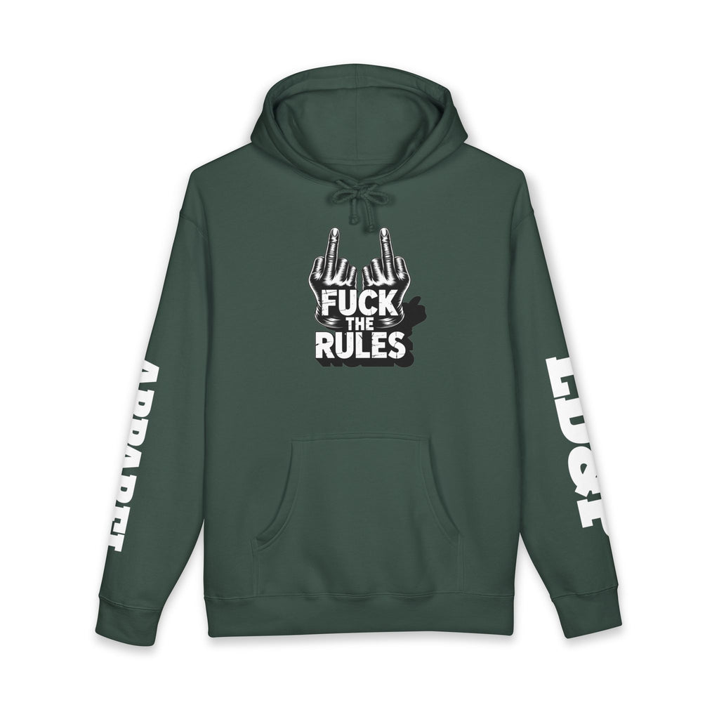 Hooded Sweatshirt - 'Fuck The Rules' Bold Graphic Design