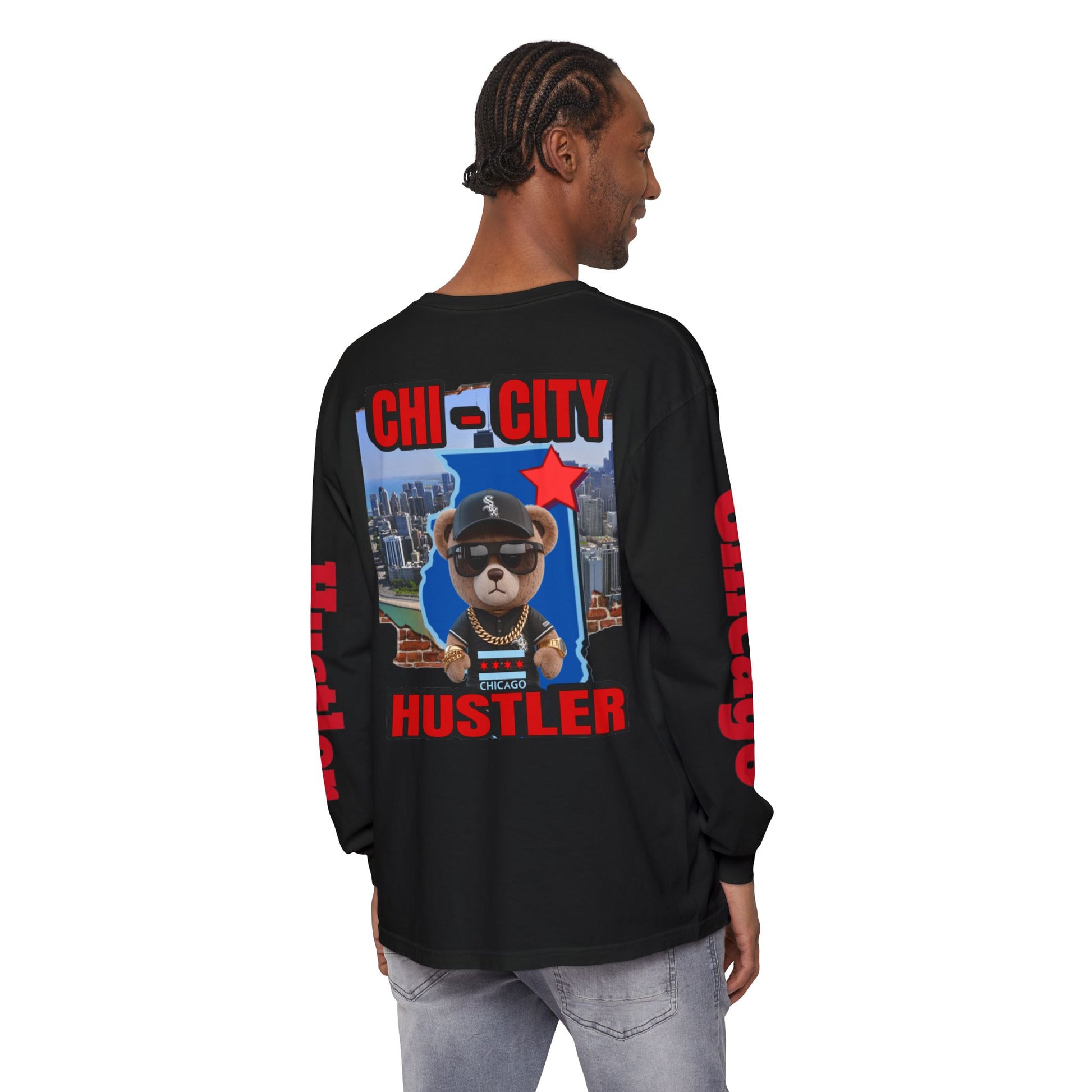 Chi-City Hustler Long Sleeve T-Shirt — LD&P Apparel