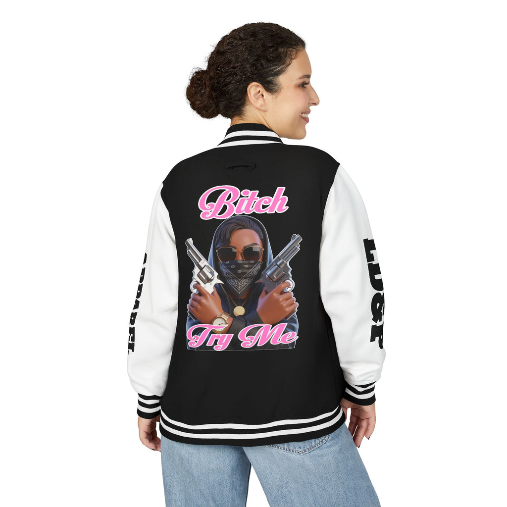 Letterman Jacket - 'Try me' Design