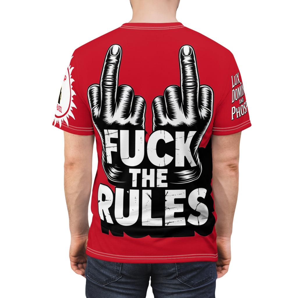 Red Fuck The Rules Unisex Cut & Sew Tee