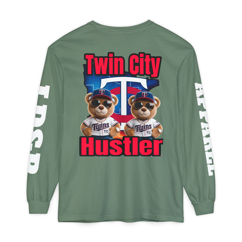 Twin City HUSTLER Long Sleeve T-Shirt - LD&P Apparel Design #2