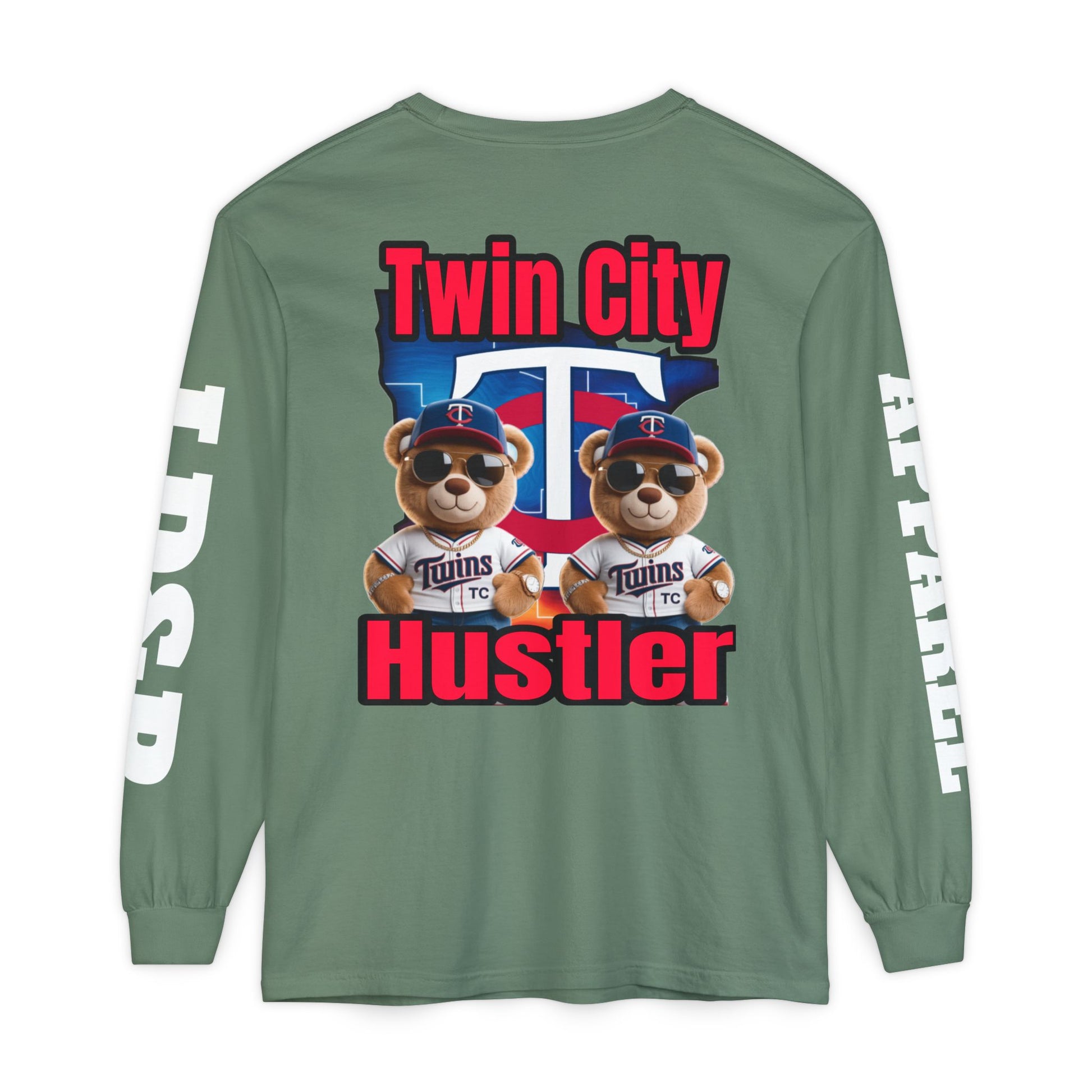 Twin City HUSTLER Long Sleeve T-Shirt - LD&P Apparel Design #2