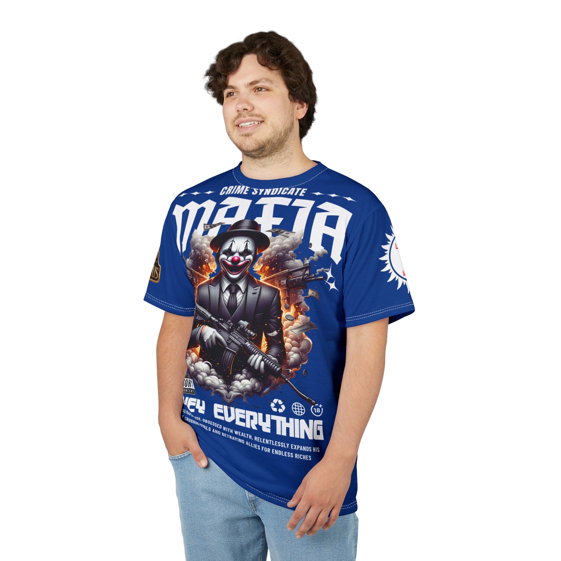Mafia Crime Syndicate LD&P APPAREL Graphic Tee BLUE