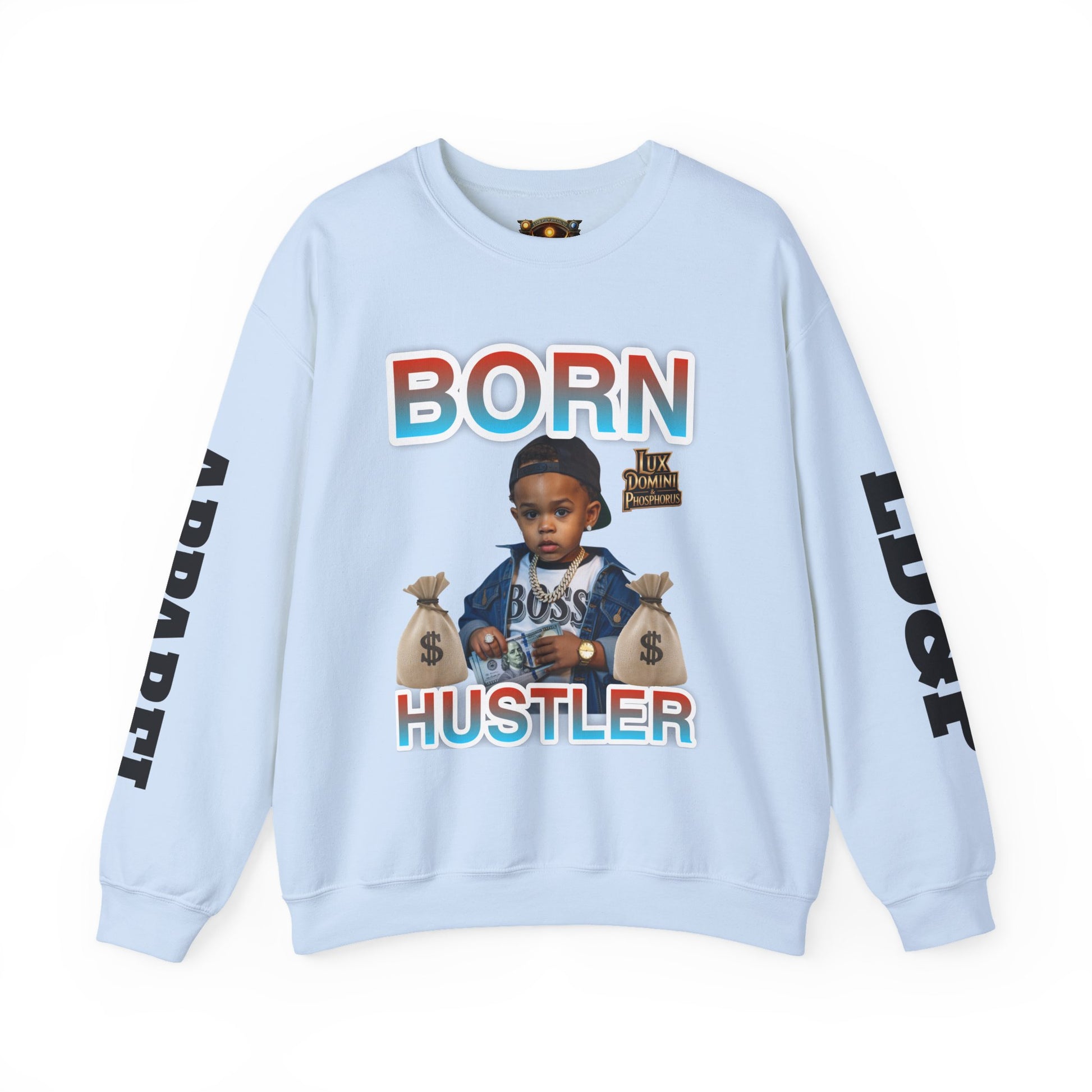 Crewneck Sweatshirt - Born Hustler LD&P Apparel