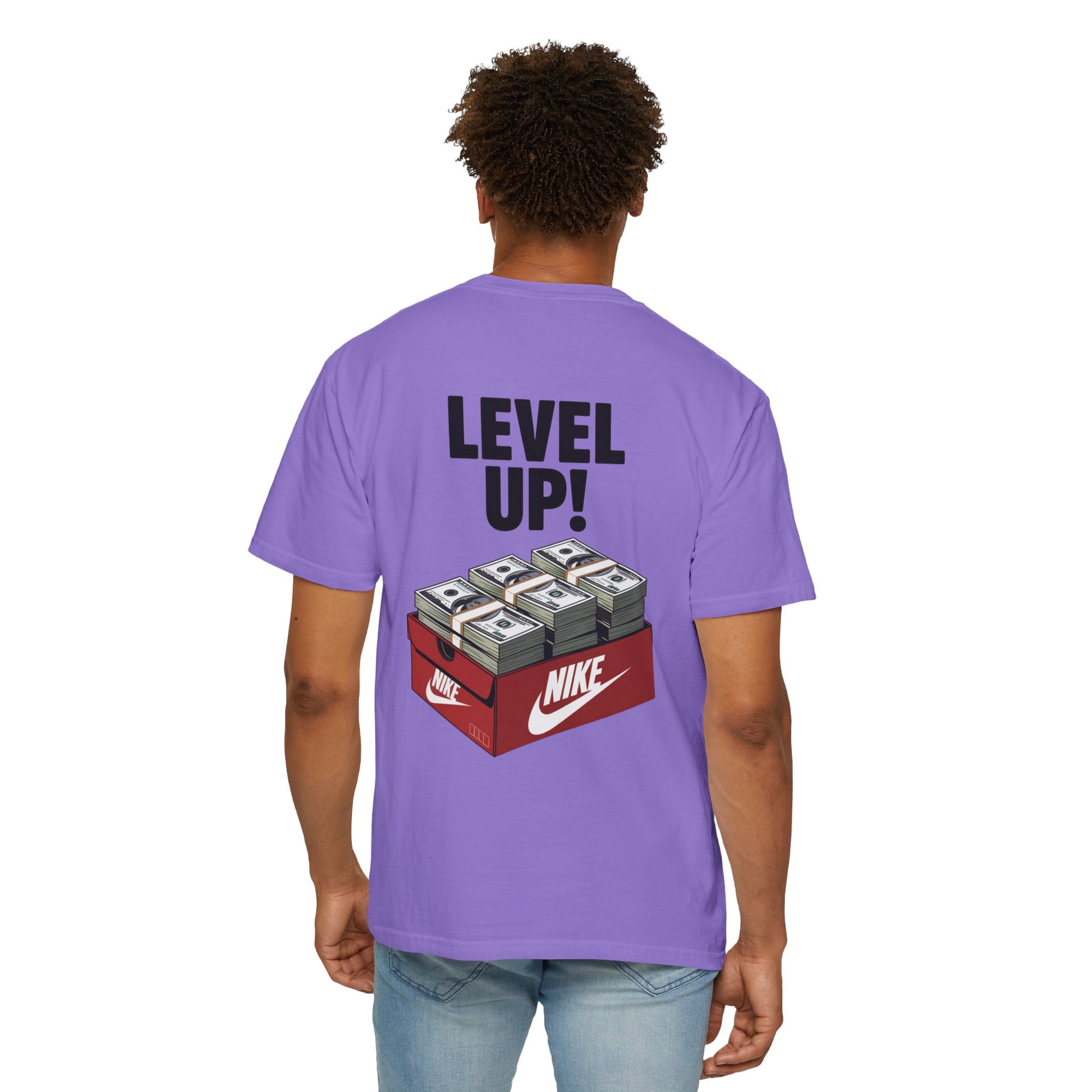 Garment-Dyed T-shirt Level Up Design